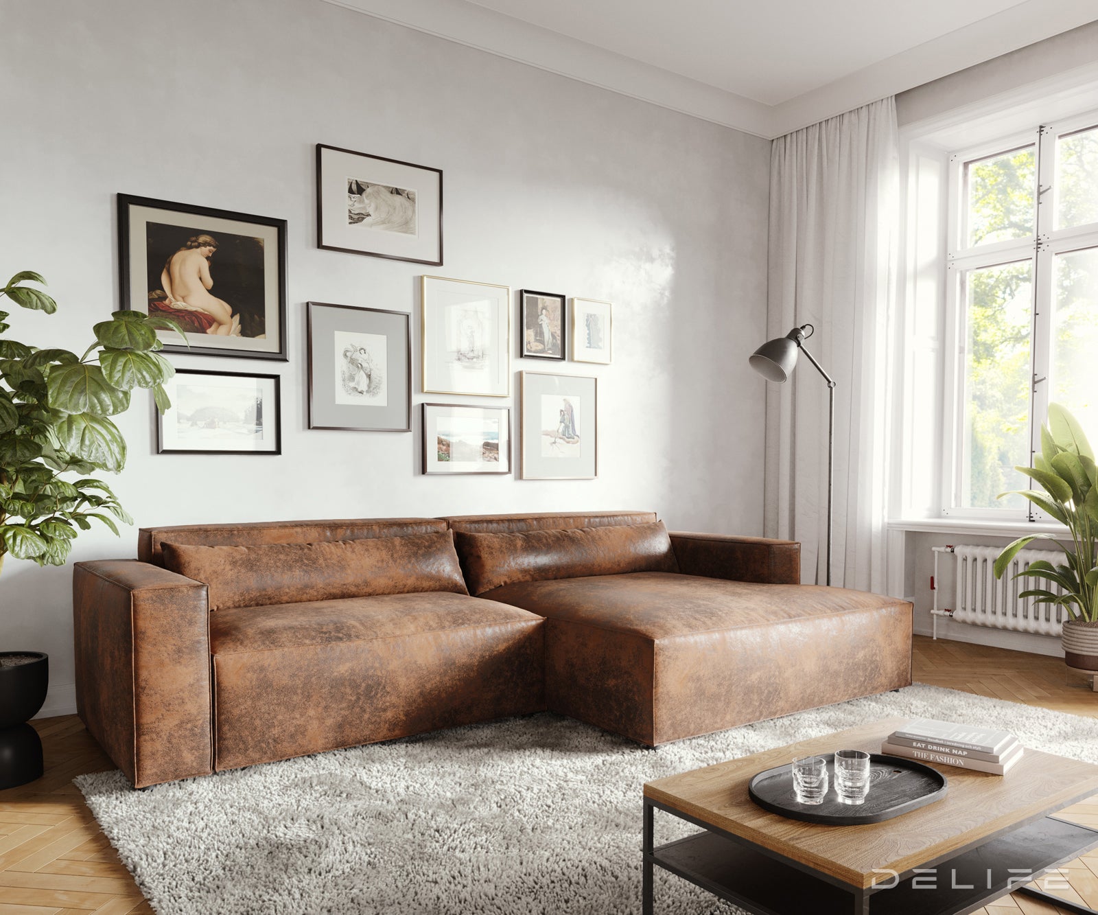 Kutna garnitura Brom 260x174cm, Materijal: Imitacija kože