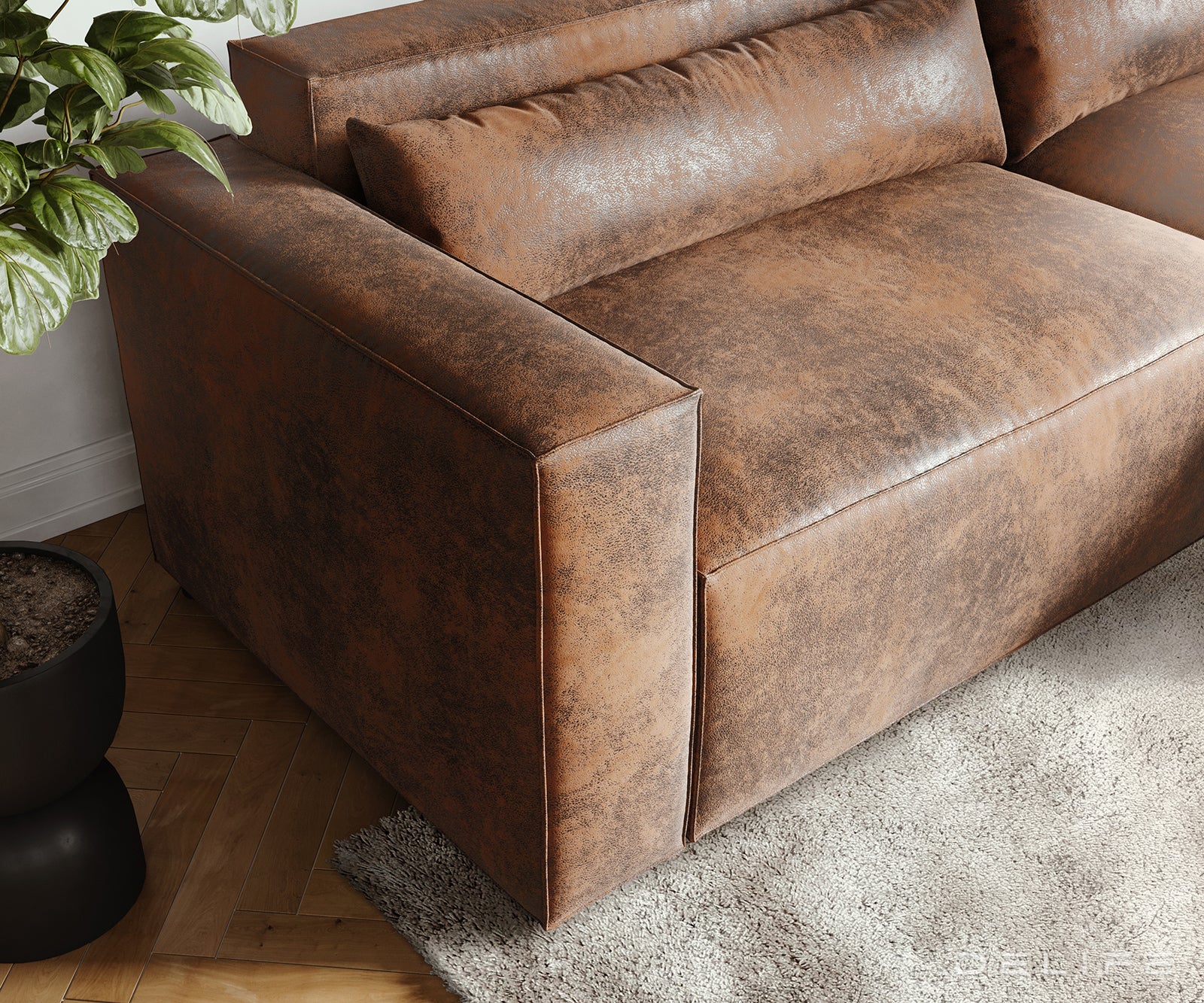 Kutna garnitura Brom 260x174cm, Materijal: Imitacija kože