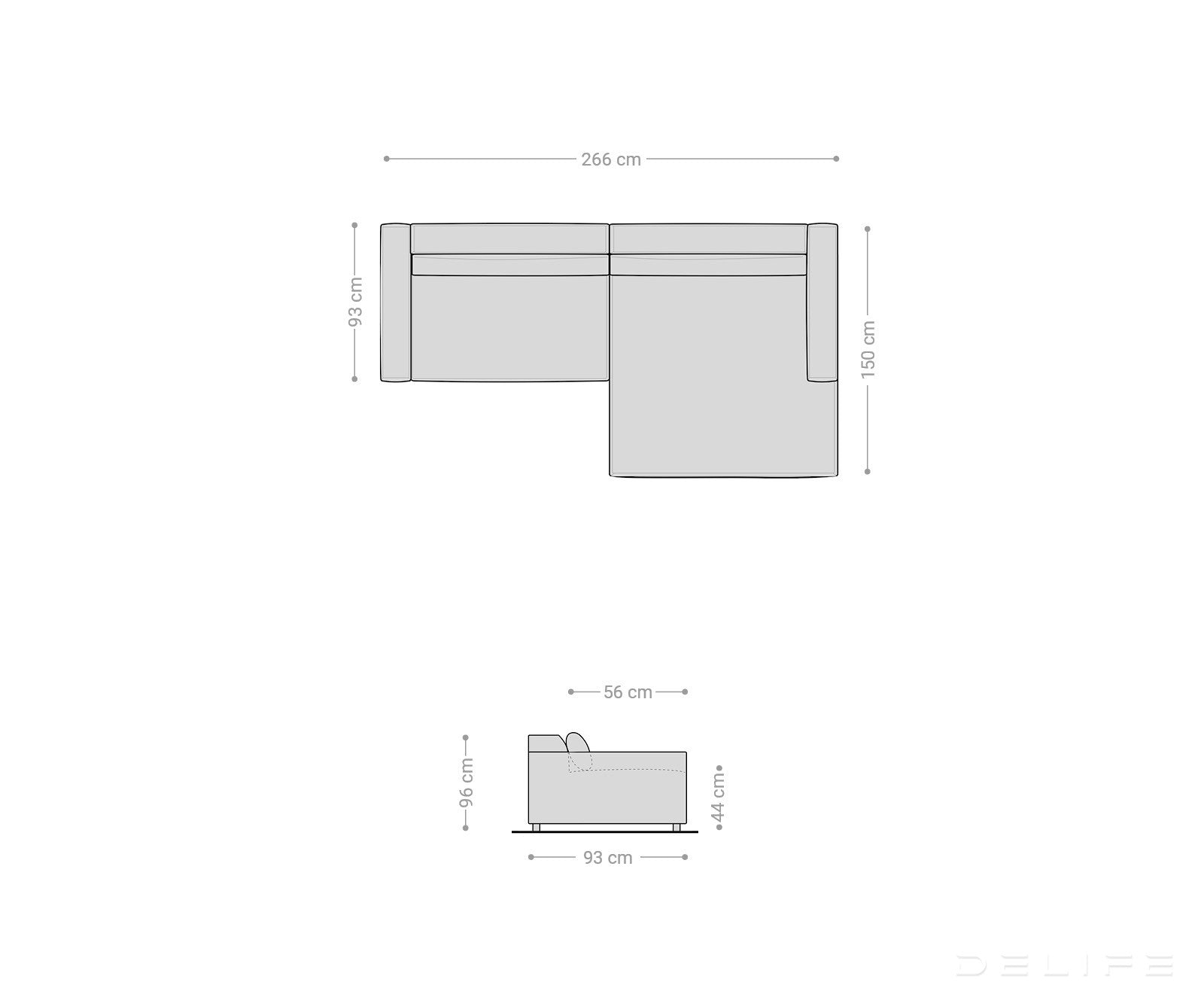 Kutna garnitura Brom 260x174cm, Materijal: Imitacija kože