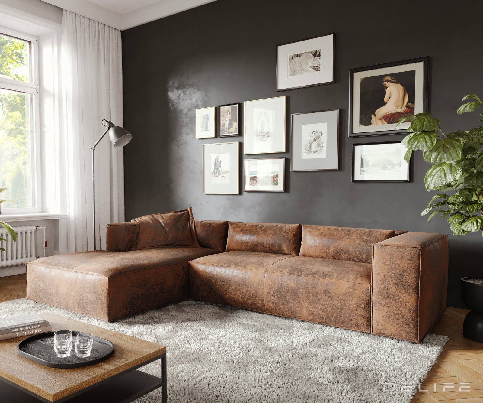 Kutna garnitura Brom 260x174cm, Materijal: Imitacija kože