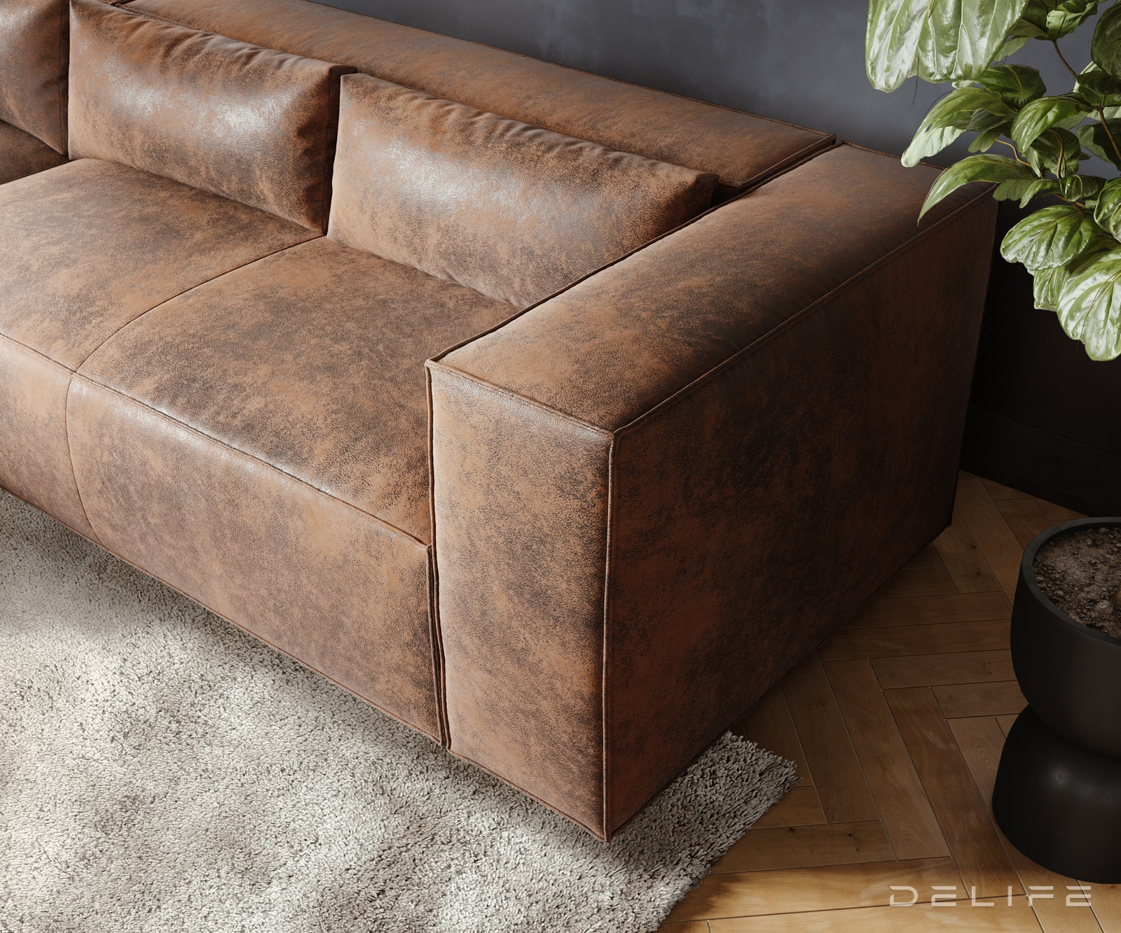 Kutna garnitura Brom 260x174cm, Materijal: Imitacija kože