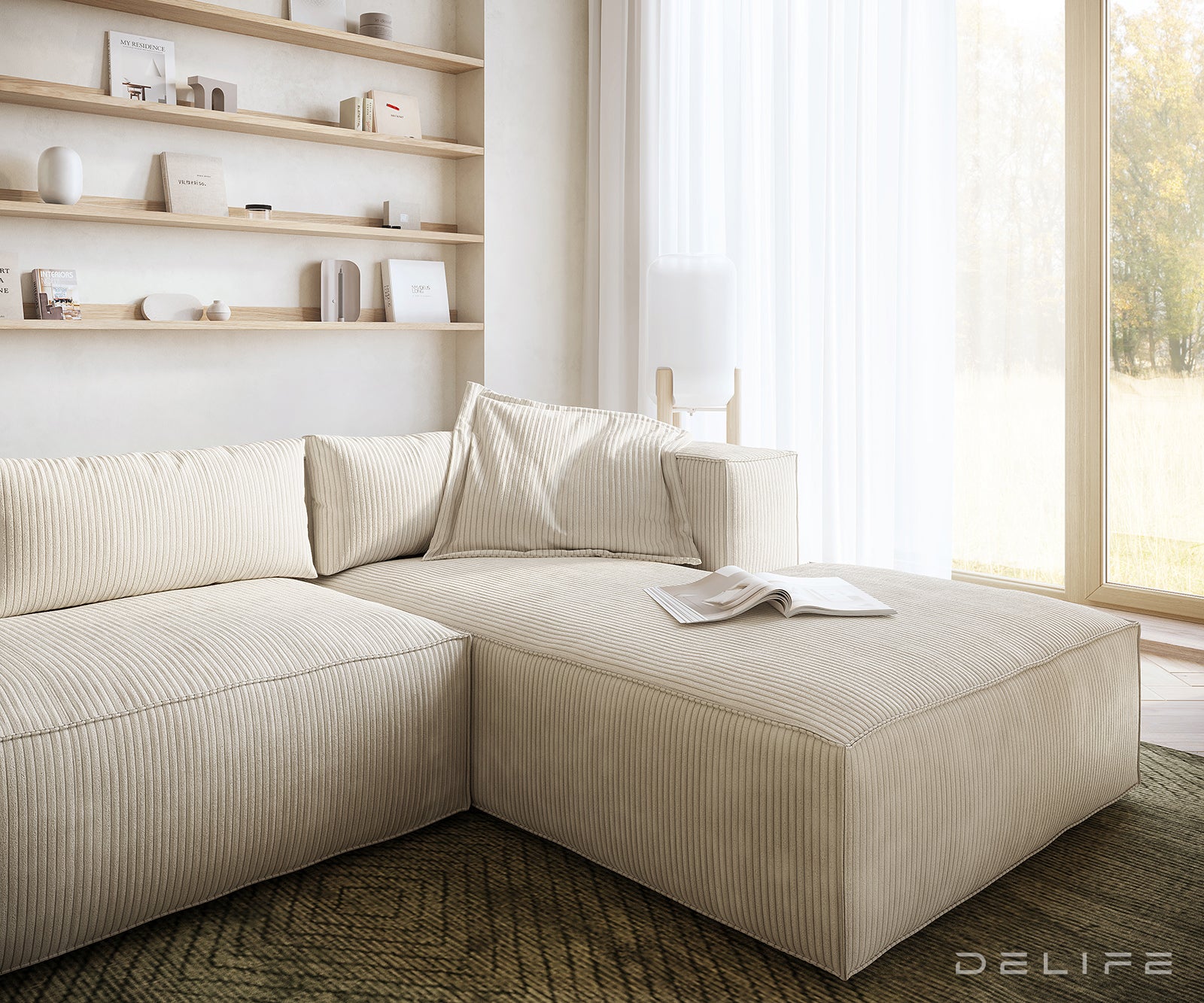 Kutna garnitura Brom 260x174cm, Materijal: Rebrasta tkanina