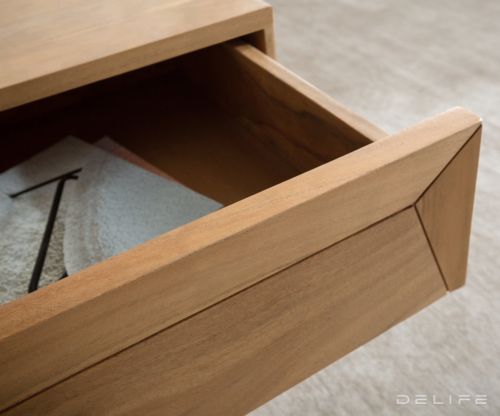 Klub stolić Kayu 60x60x40cm, Materijal: Bagrem