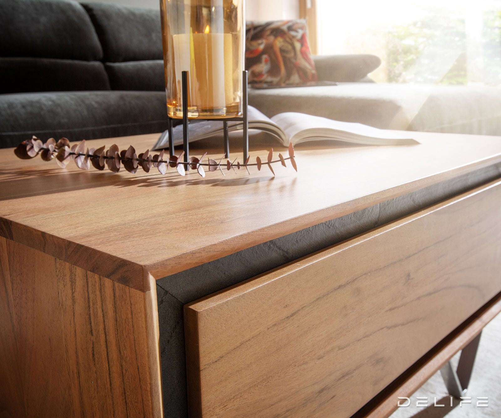 Klub stolić Stonegrace 80x60cm, Materijal: Bagrem