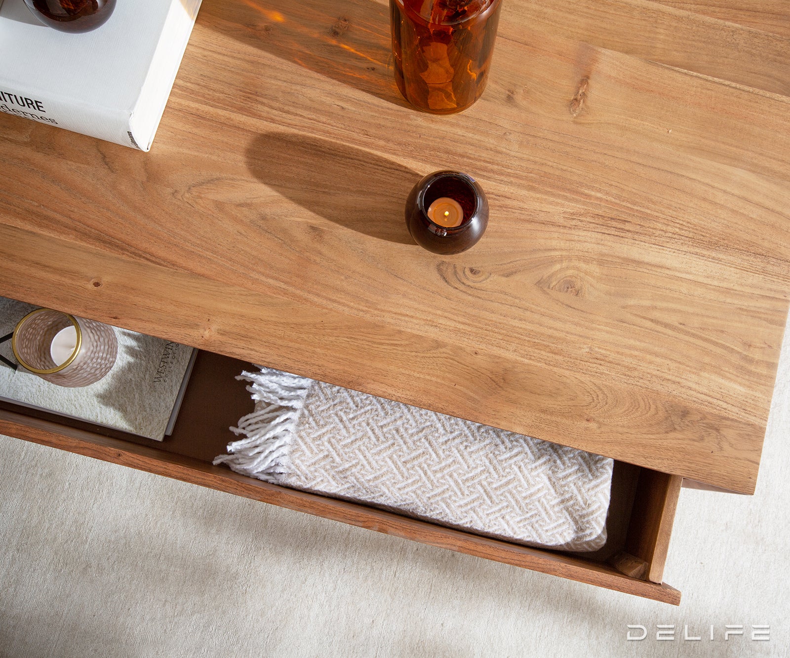 Klub stolić Stonegrace 80x60cm, Materijal: Bagrem