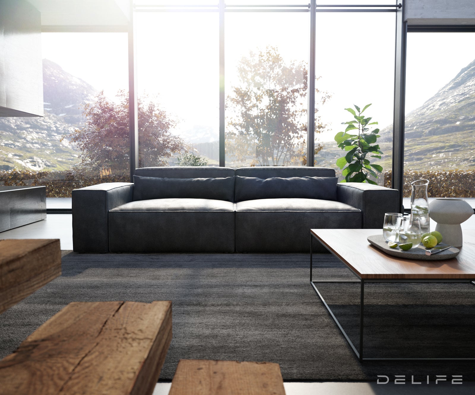 Sofa Sirpio XL 266x125cm, Materijal: Imitacija kože