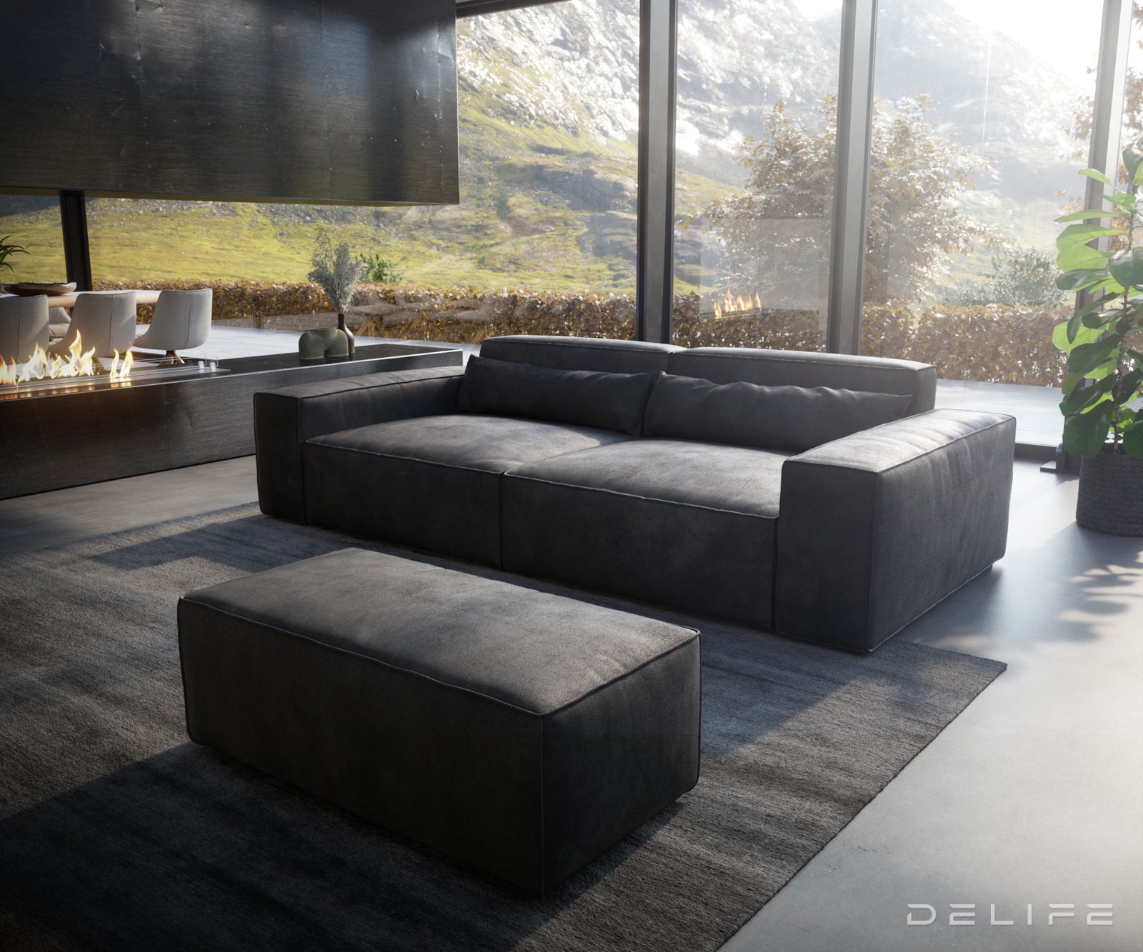 Sofa Sirpio XL 266x125cm, Materijal: Imitacija kože