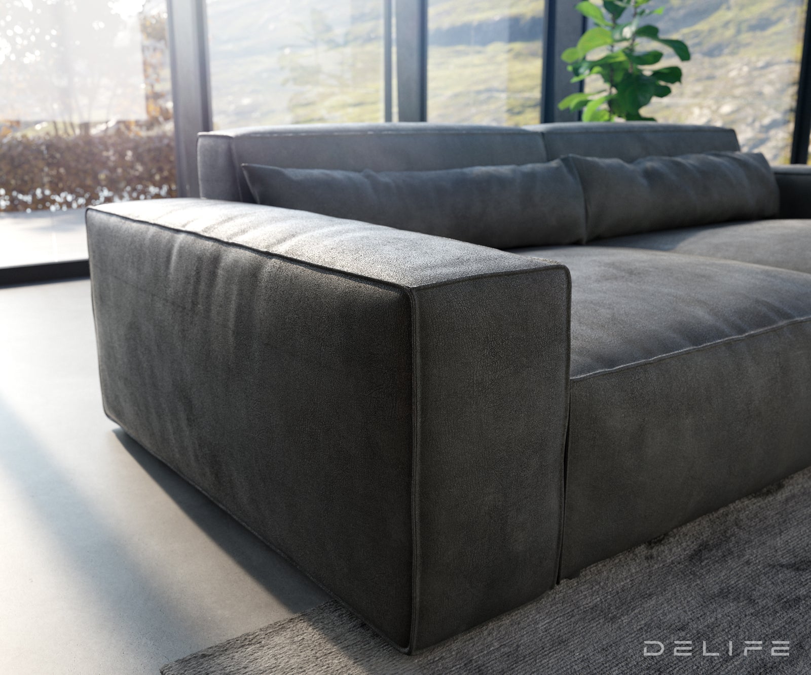 Sofa Sirpio XL 266x125cm, Materijal: Imitacija kože