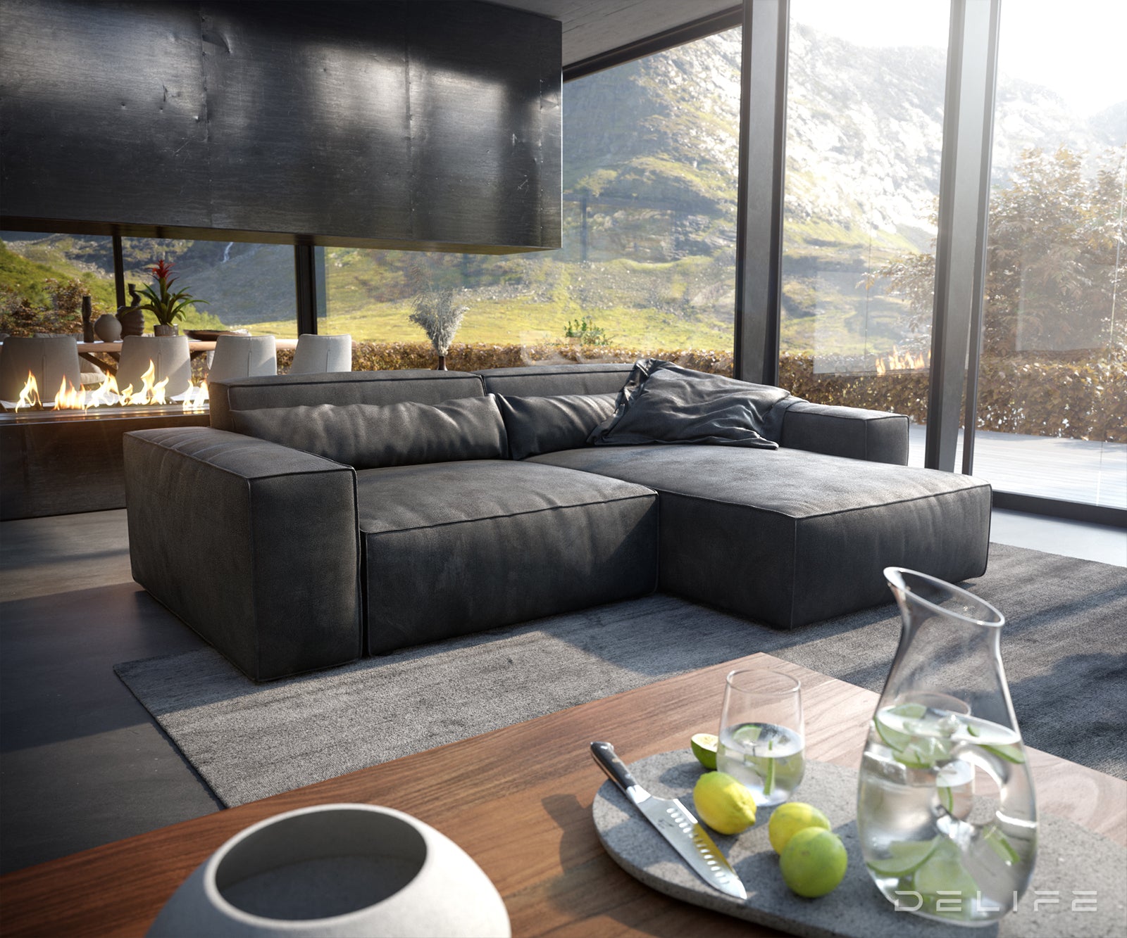 Kutna garnitura Sirpio XL 266x173cm, Materijal: Imitacija kože