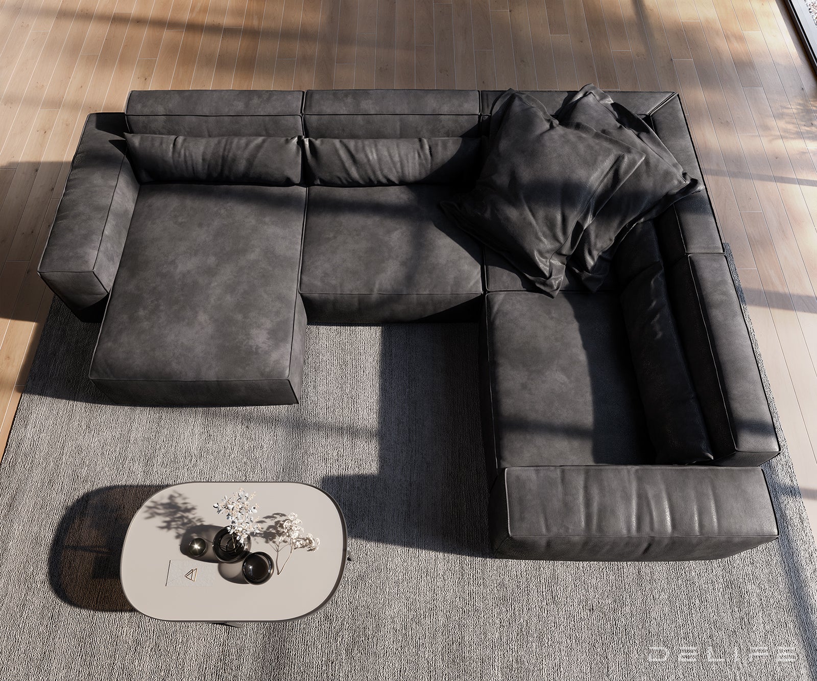 Velika kutna garnitura Sirpio L 330x230cm, Materijal: Imitacija kože