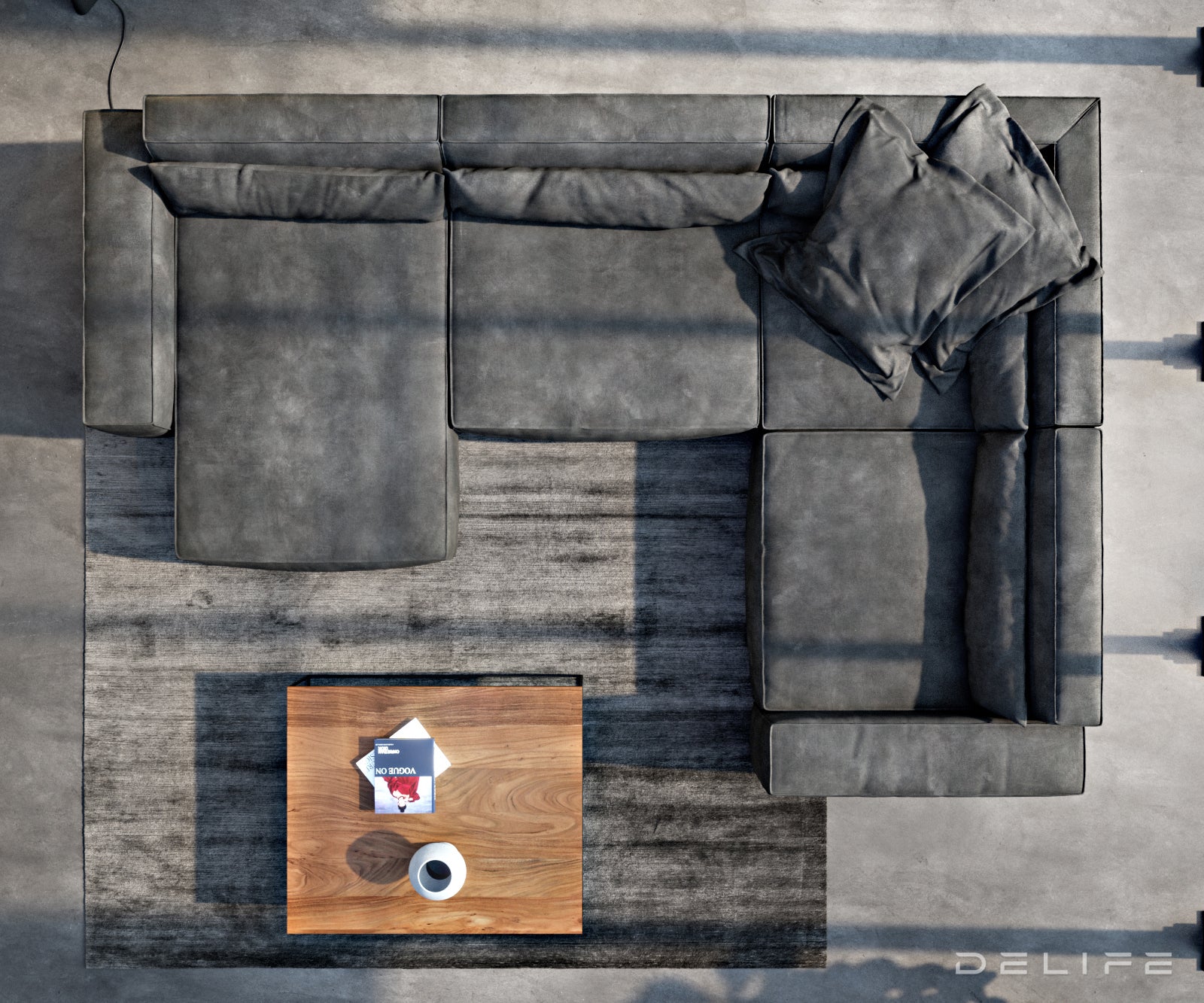 Velika kutna garnitura Sirpio XL 360x258cm, Materijal: Imitacija kože