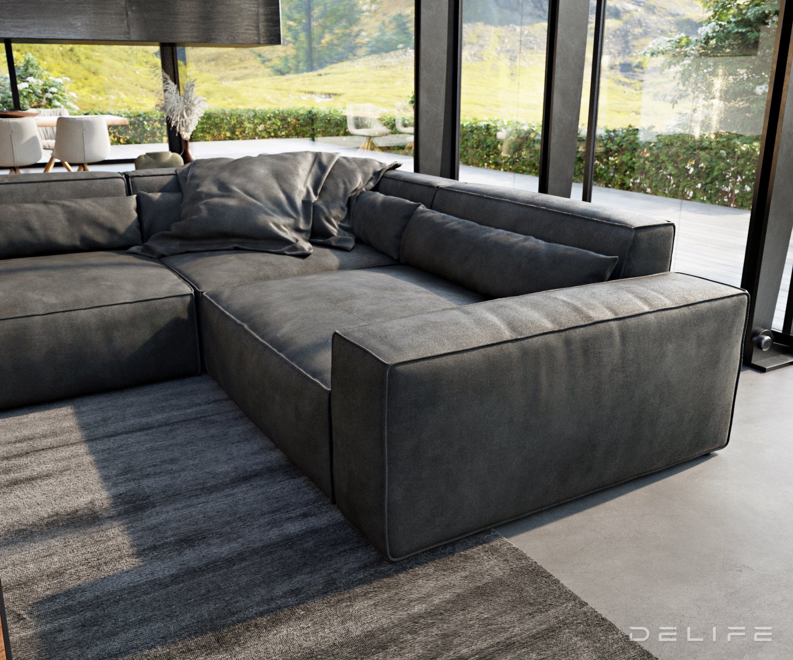 Velika kutna garnitura Sirpio XL 360x258cm, Materijal: Imitacija kože