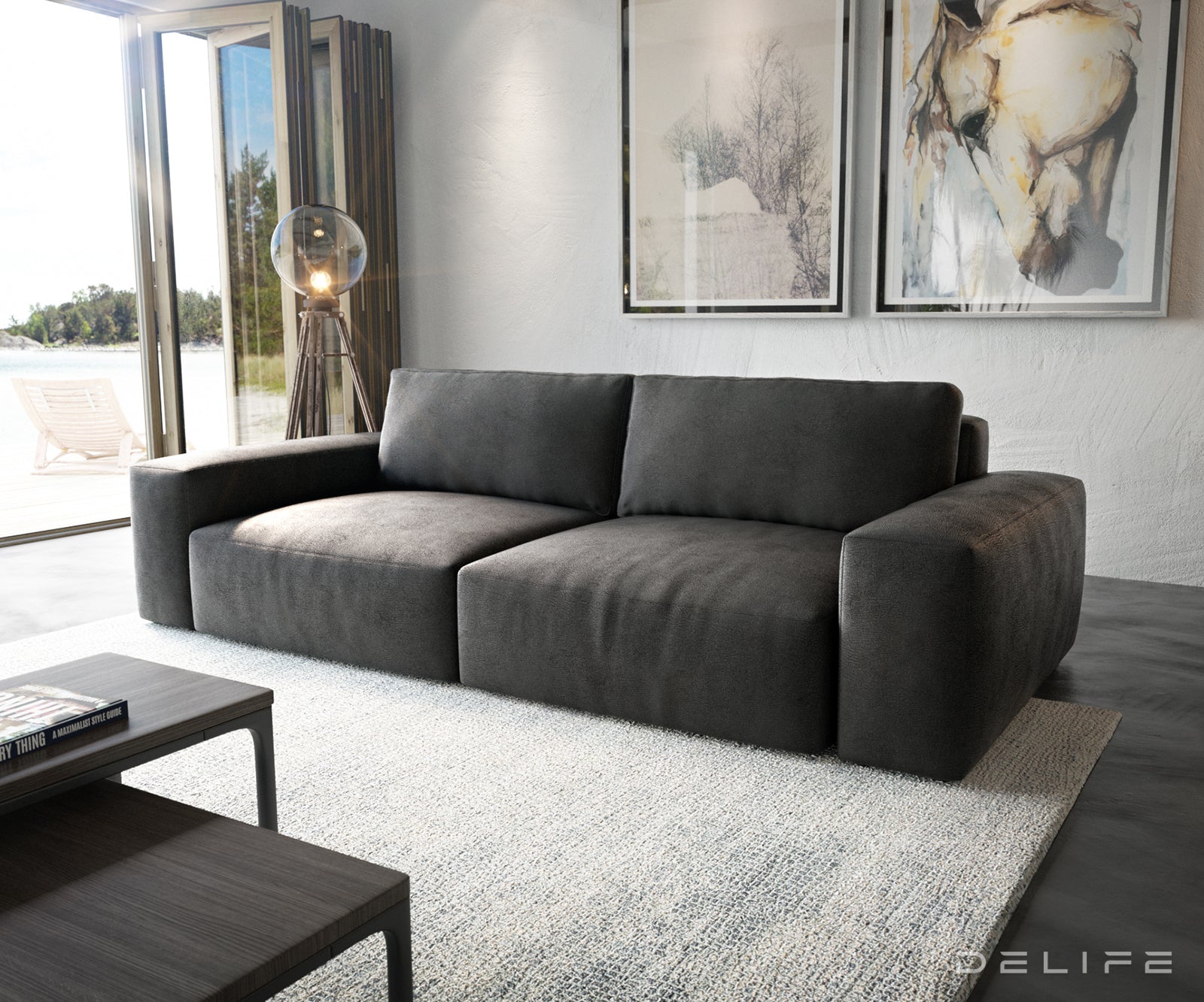 Sofa Lanzo XL 273x125cm, Materijal: Imitacija kože