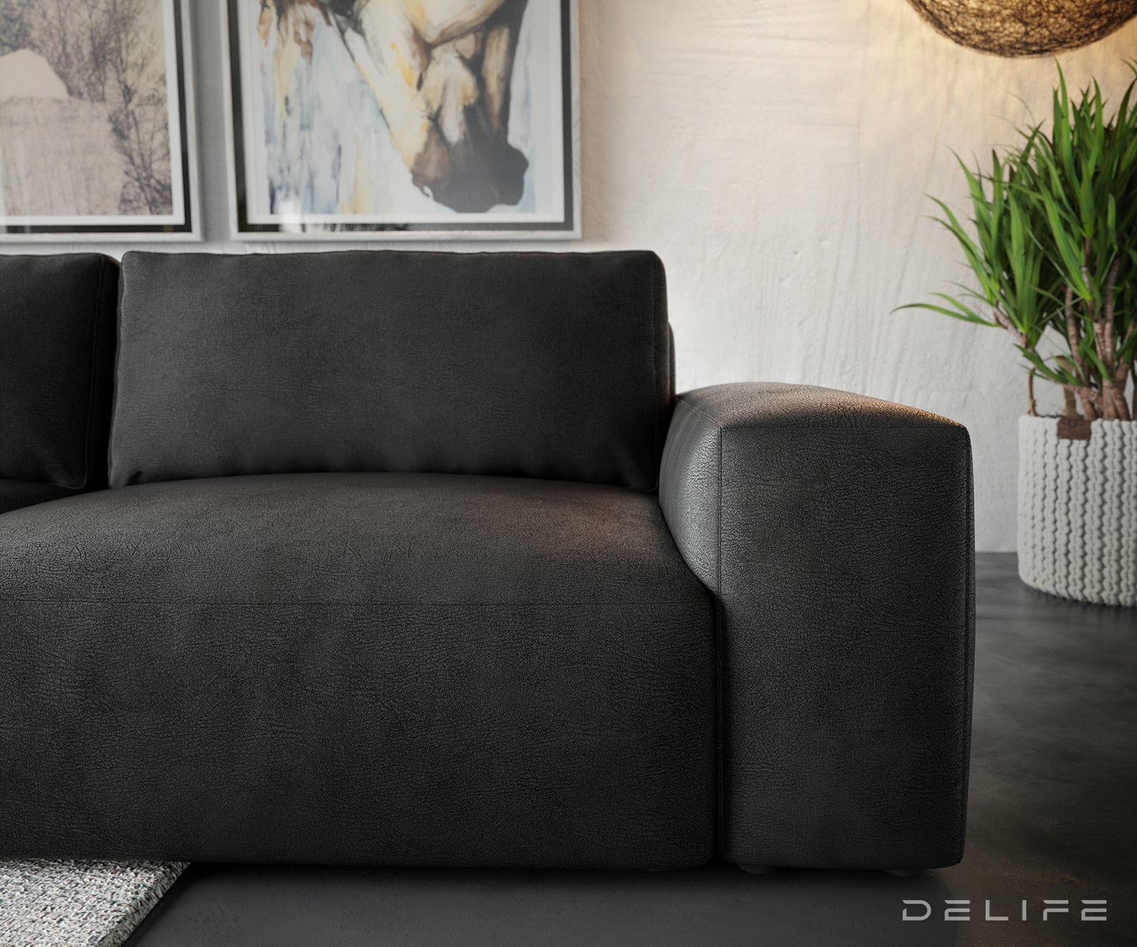 Sofa Lanzo XL 273x125cm, Materijal: Imitacija kože