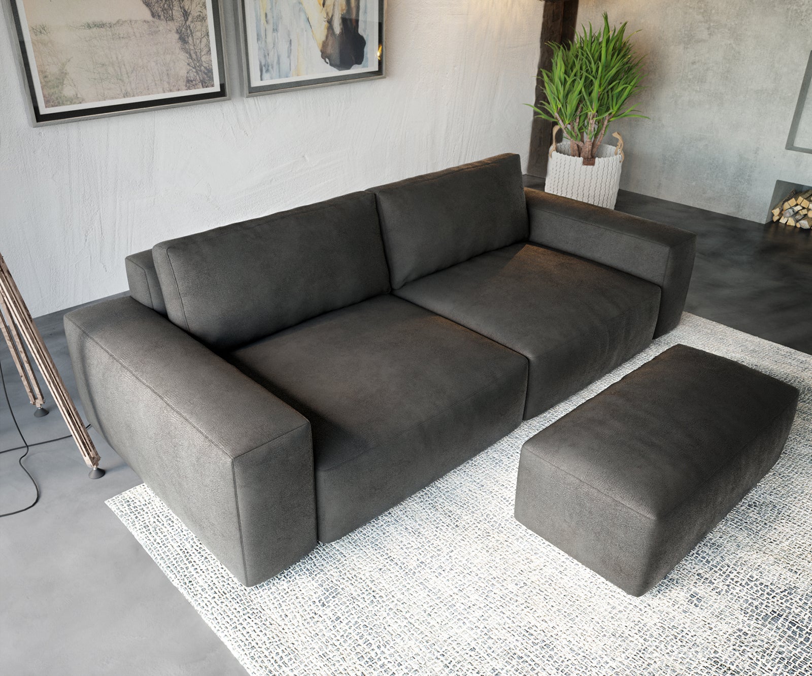 Sofa Lanzo XL 273x125cm, Materijal: Imitacija kože