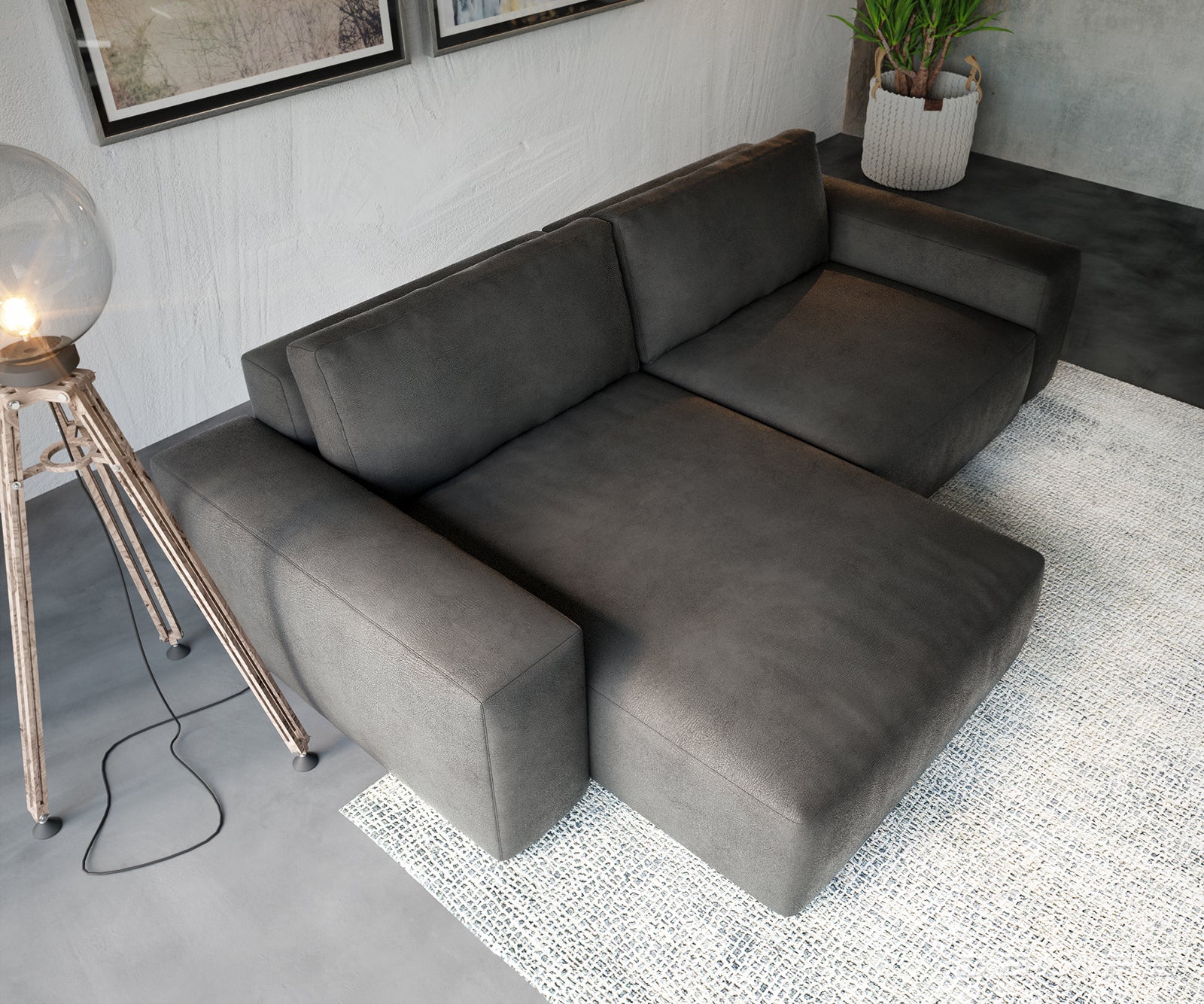 Kutna garnitura Lanzo XL, Materijal: Imitacija kože