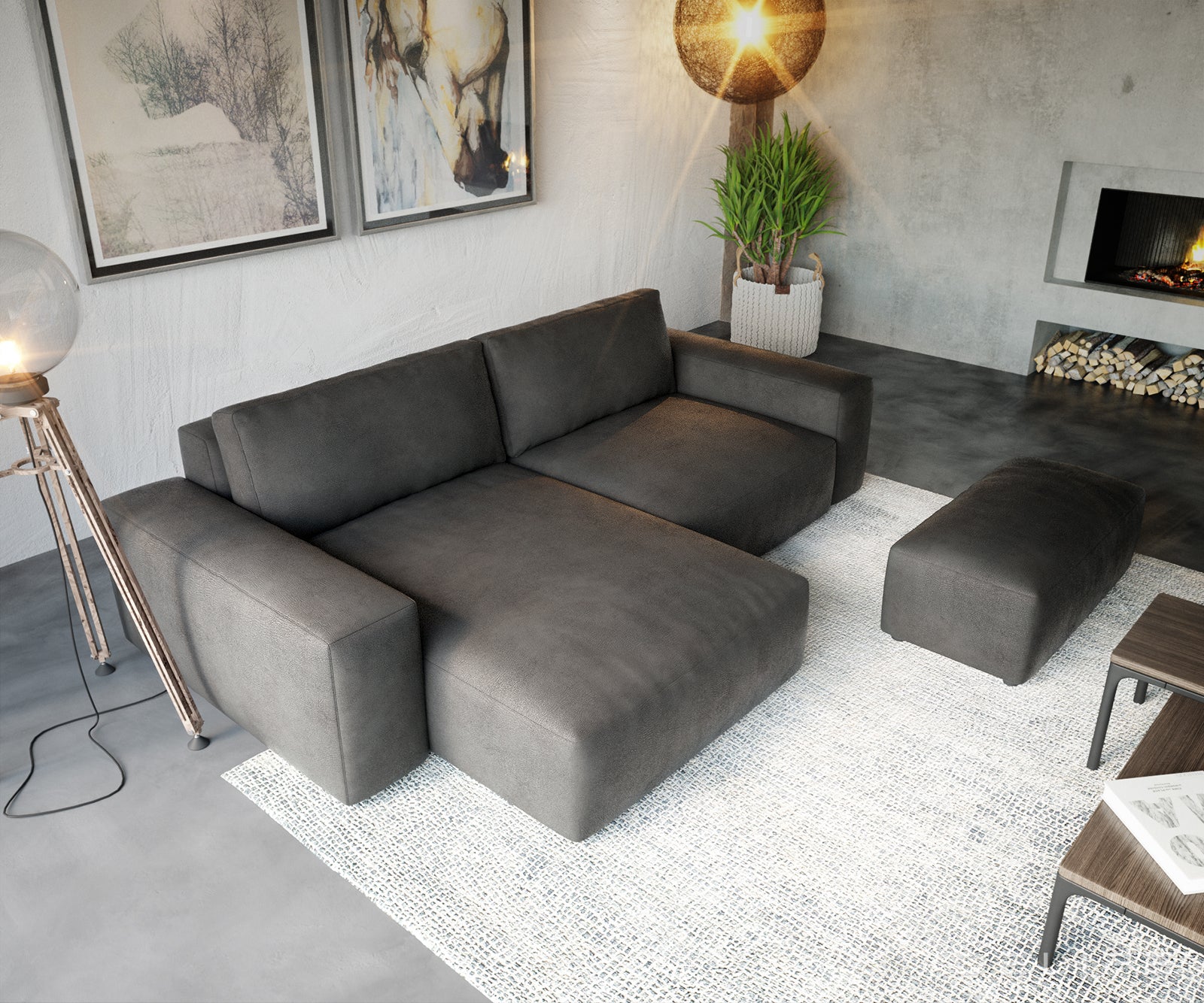 Kutna garnitura Lanzo XL, Materijal: Imitacija kože