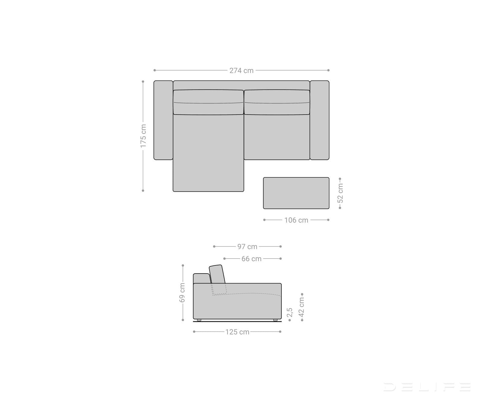 Kutna garnitura Lanzo XL, Materijal: Imitacija kože