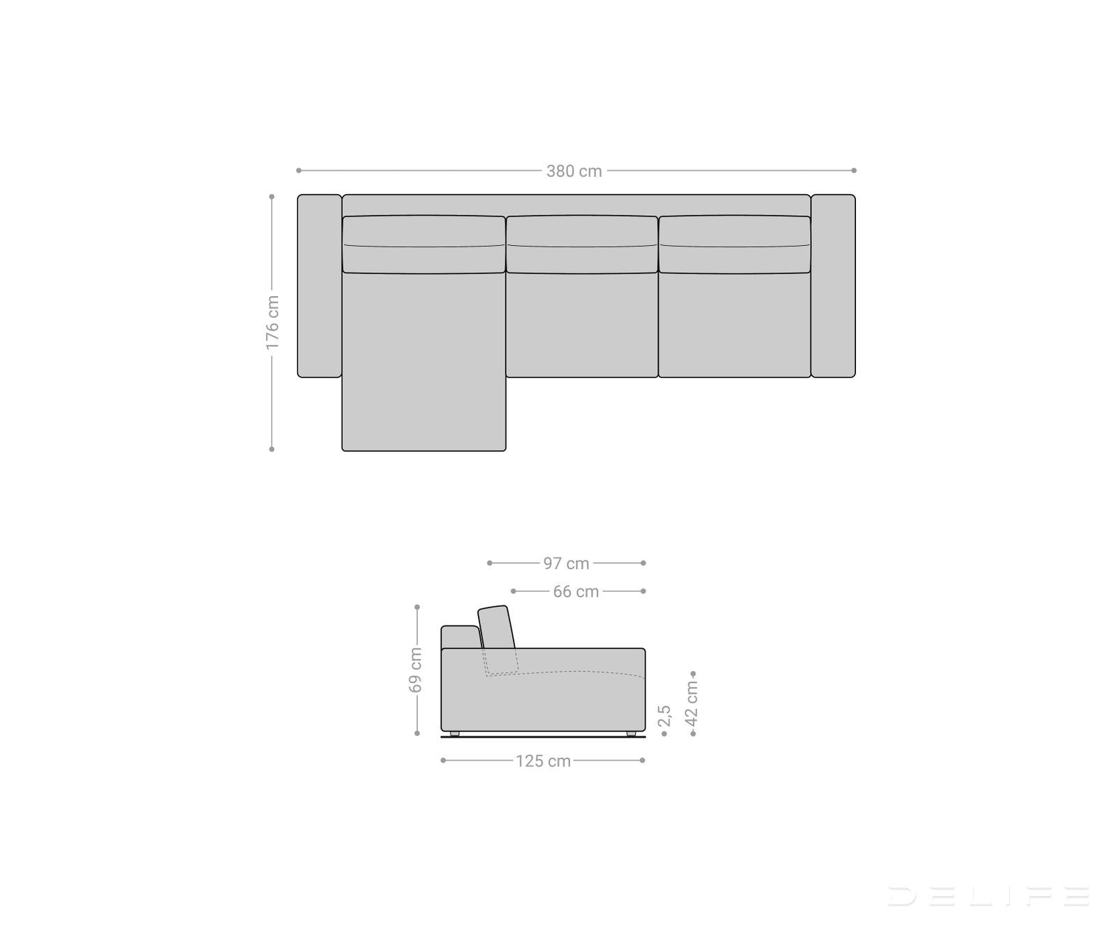 Kutna garnitura Lanzo XL, Materijal: Imitacija kože