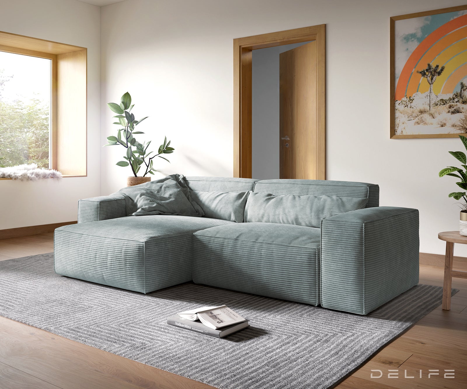 Kutna garnitura Sirpio XL 266x173cm, Materijal: Rebrasta tkanina