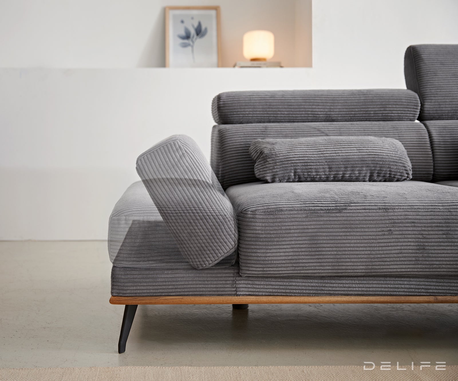 Kutna garnitura Evelio 320x201cm, Materijal: Rebrasta tkanina