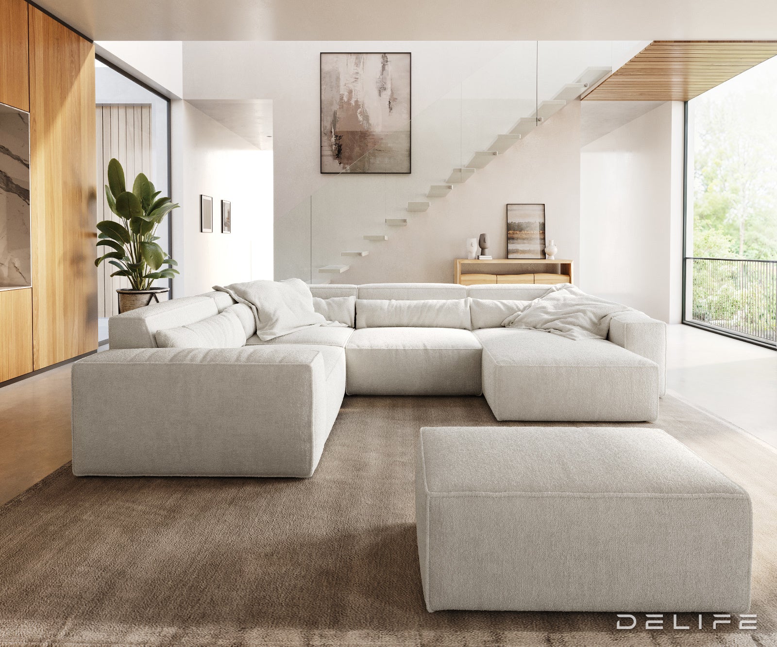 Velika kutna garnitura Sirpio 303x210cm, Materijal: Boucle