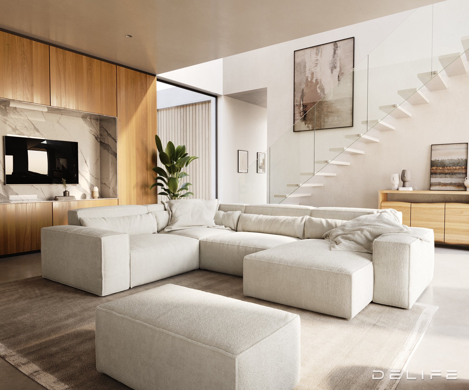 Velika kutna garnitura Sirpio 303x210cm, Materijal: Boucle