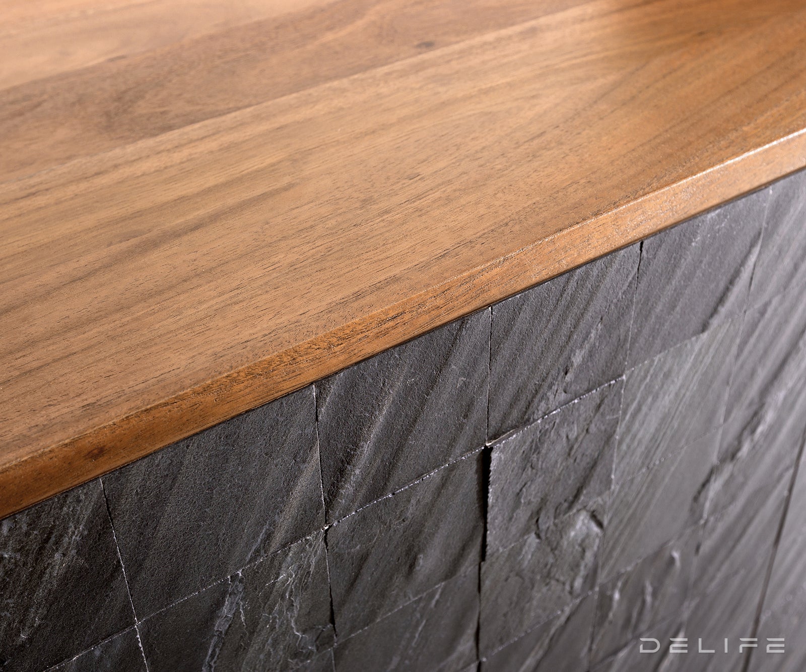 Klub stolić Teele 115x60cm, 2 ladice, Materijal: Bagrem