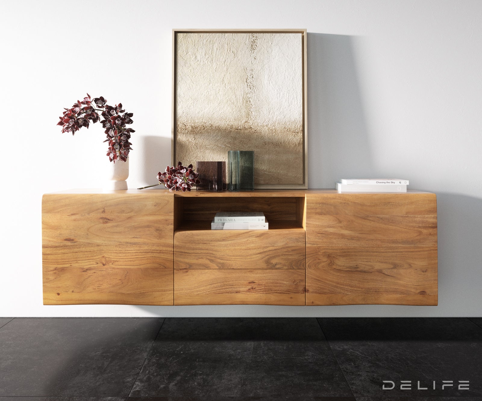 Komoda New Live Edge, 175X40cm, Materijal: Bagrem