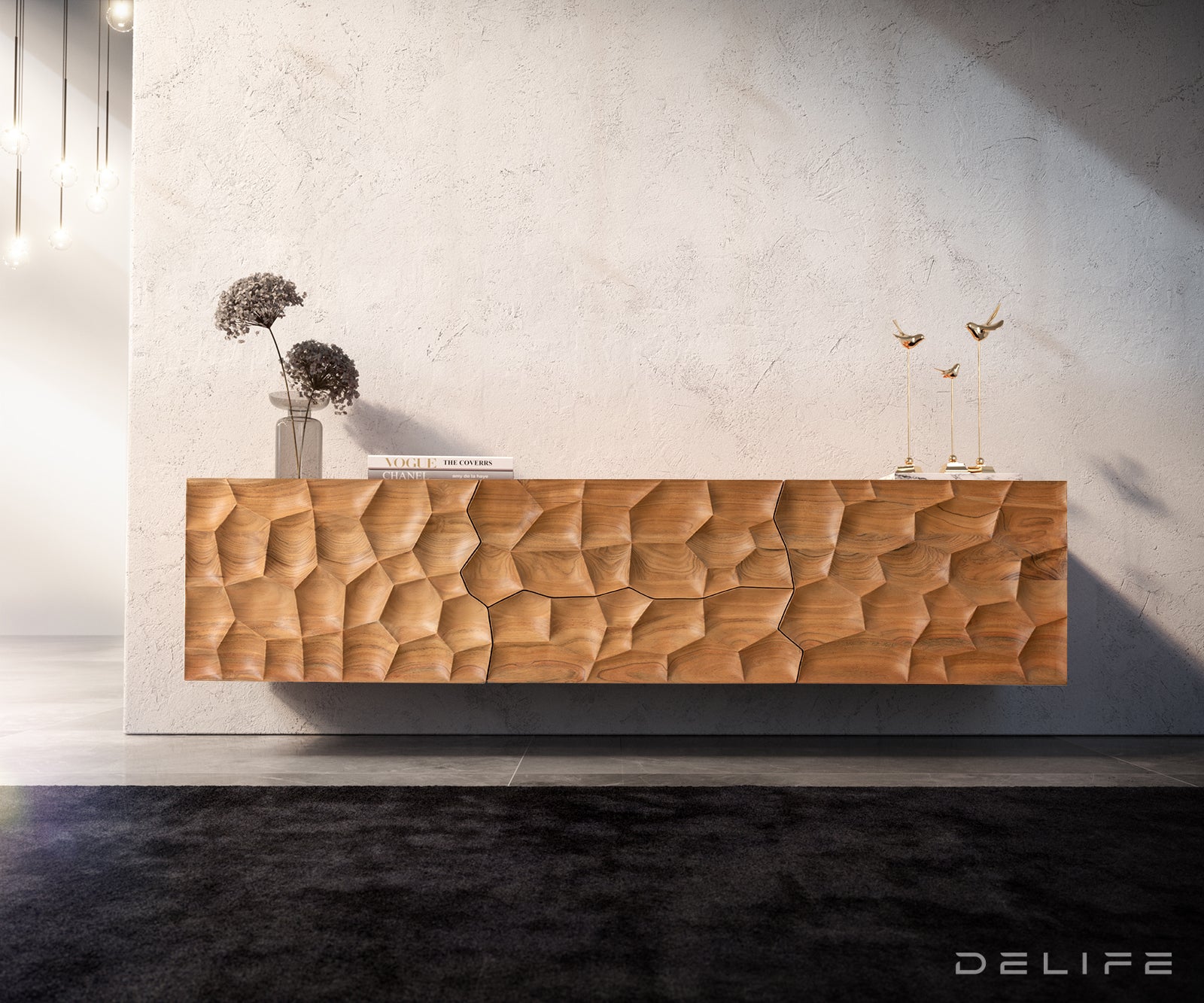 Komoda Solu, Materijal: Bagrem