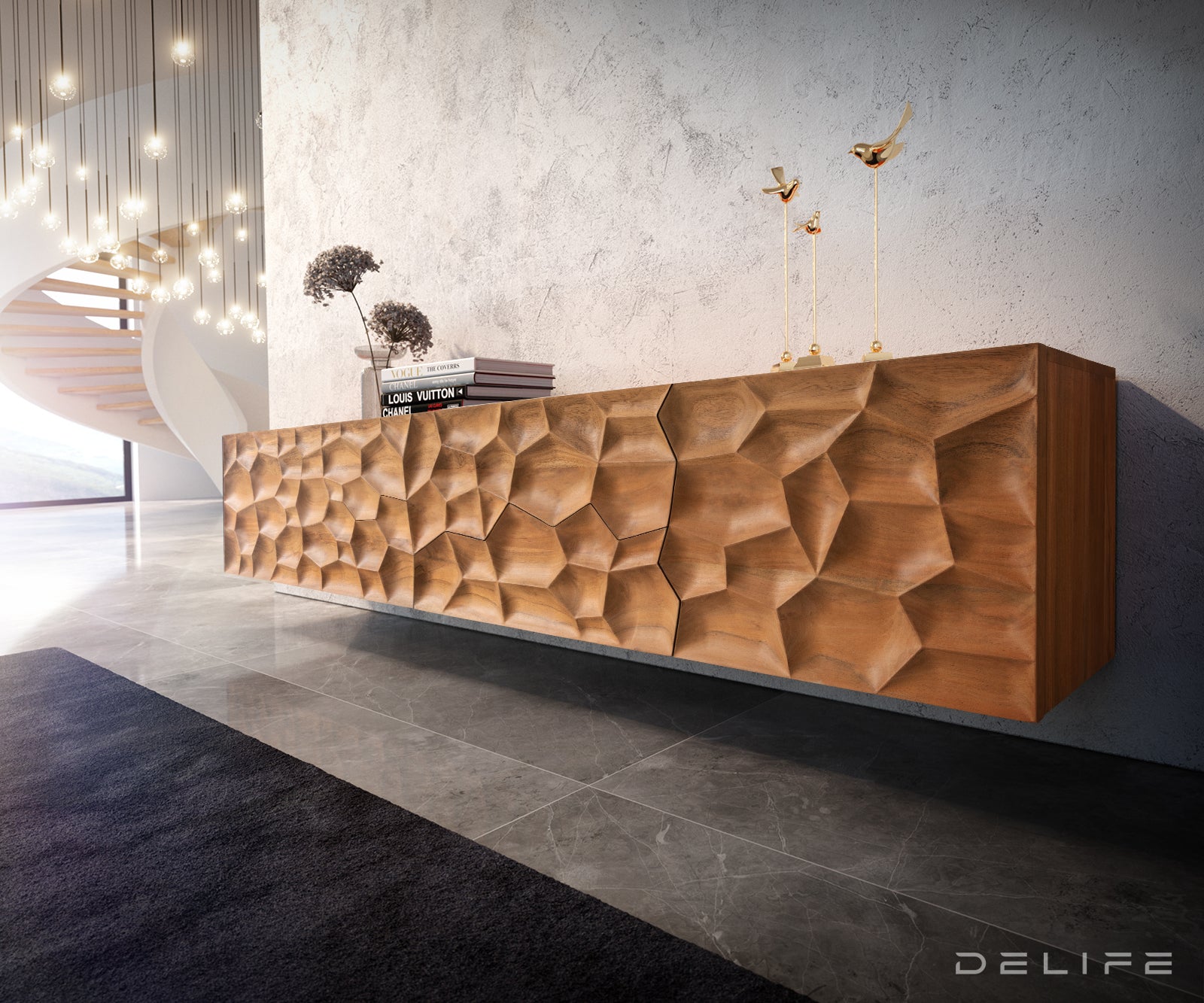 Komoda Solu, Materijal: Bagrem