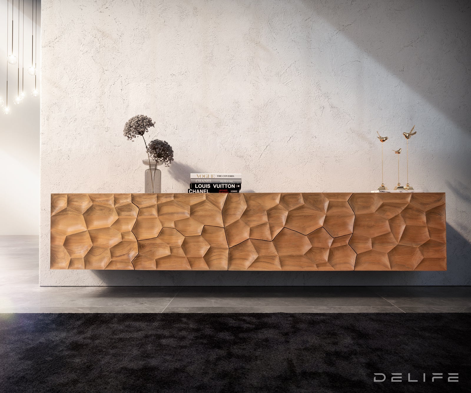 Komoda Solu, Materijal: Bagrem