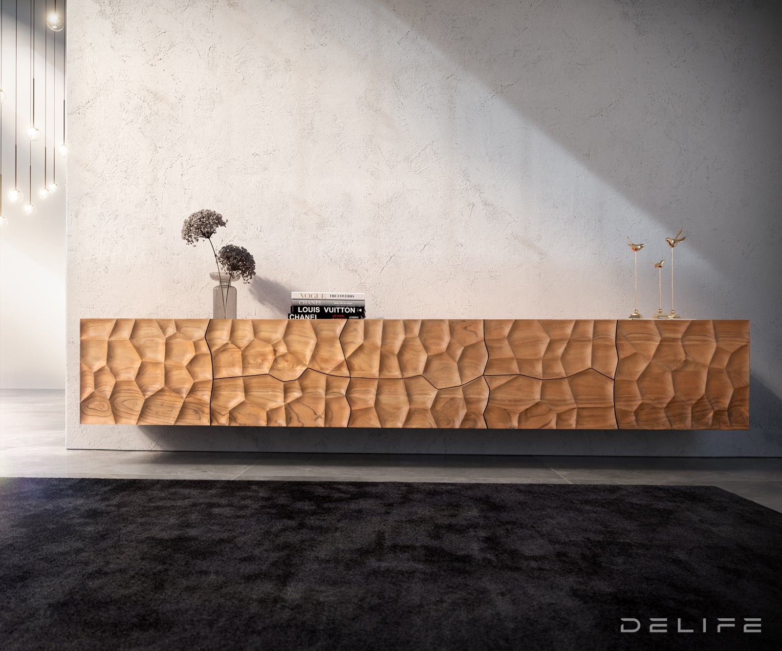 Komoda Solu, Materijal: Bagrem