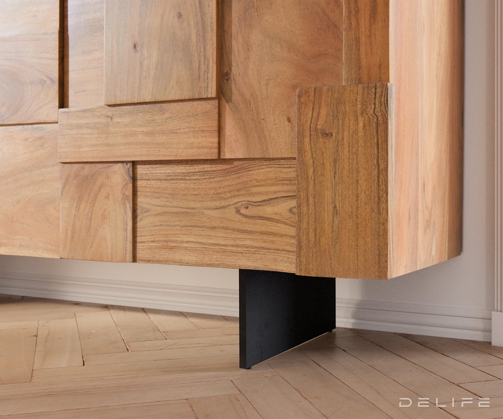 Komoda Puzzle 145x40cm, Materijal: Bagrem