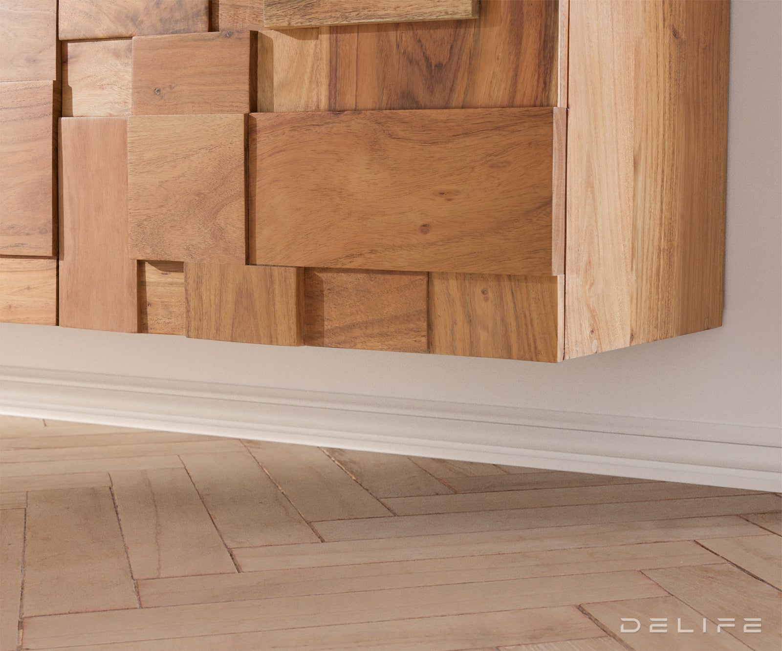 TV Komoda Puzzle 175x35cm, Materijal: Bagrem