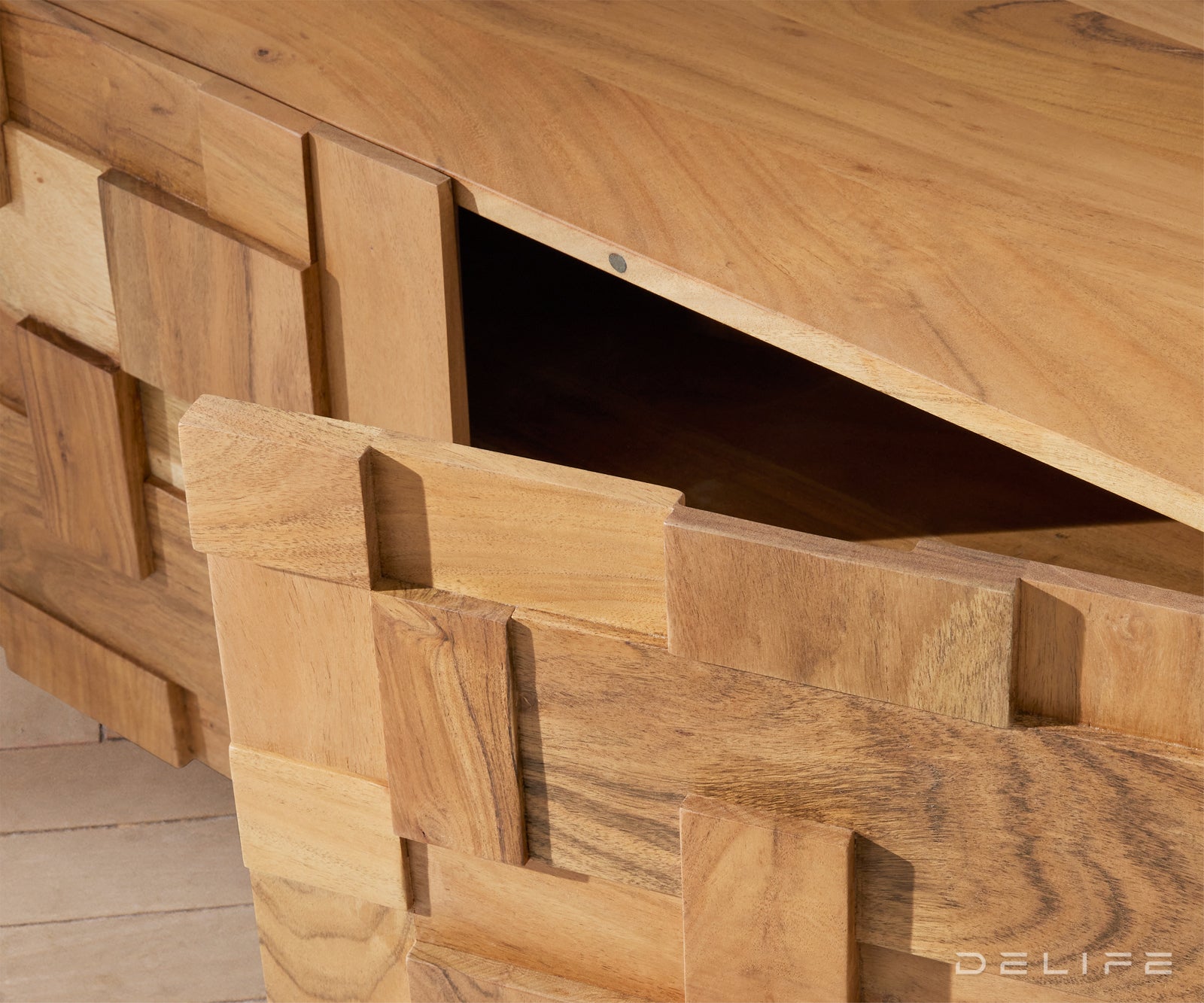 TV Komoda Puzzle 175x35cm, Materijal: Bagrem