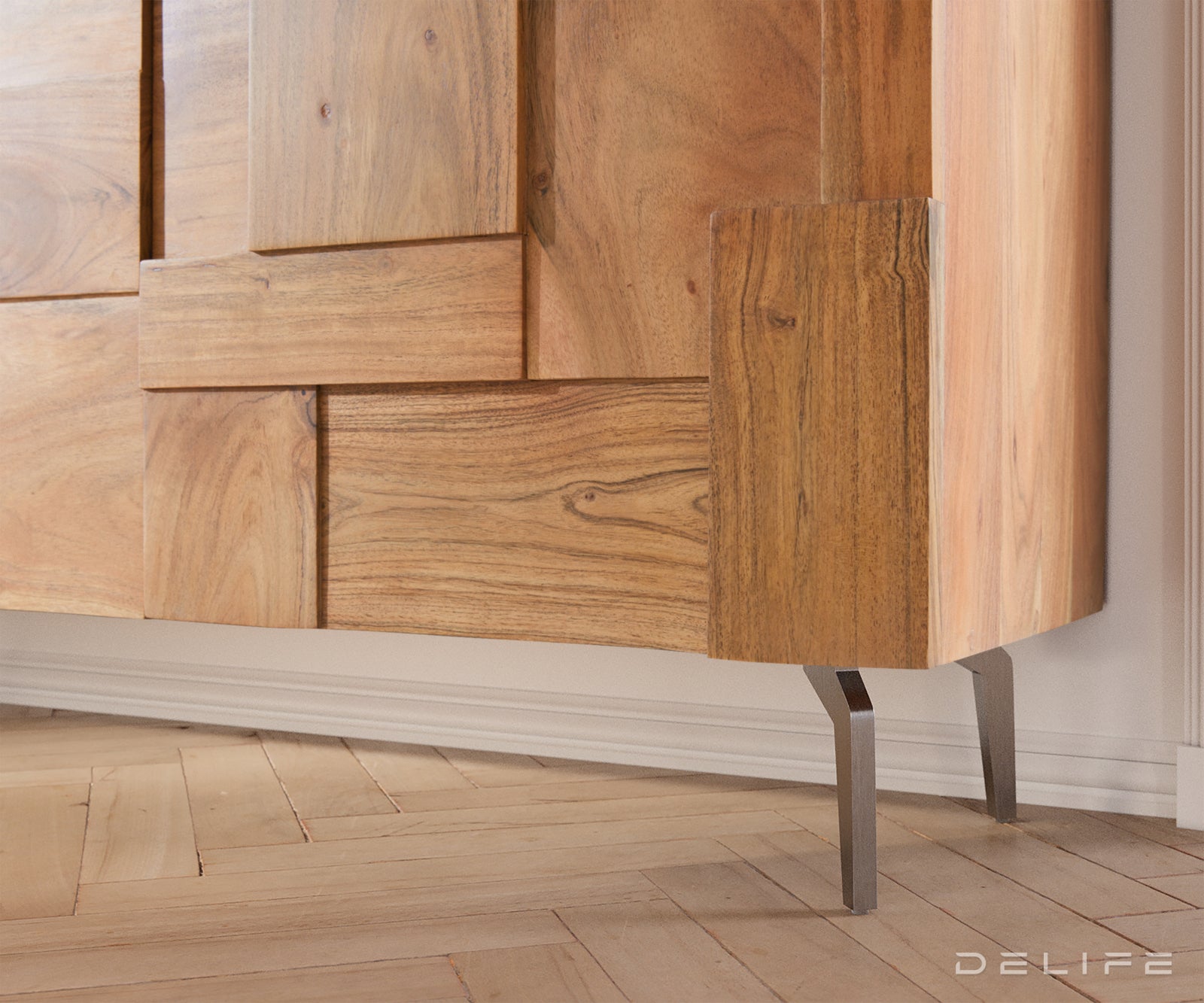 Komoda Puzzle 145x40cm, Materijal: Bagrem