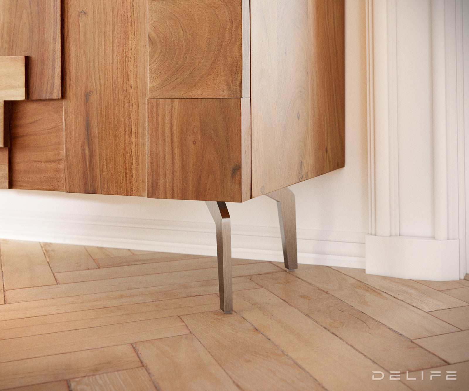 Komoda Puzzle, 175x40cm, Materijal: Bagrem