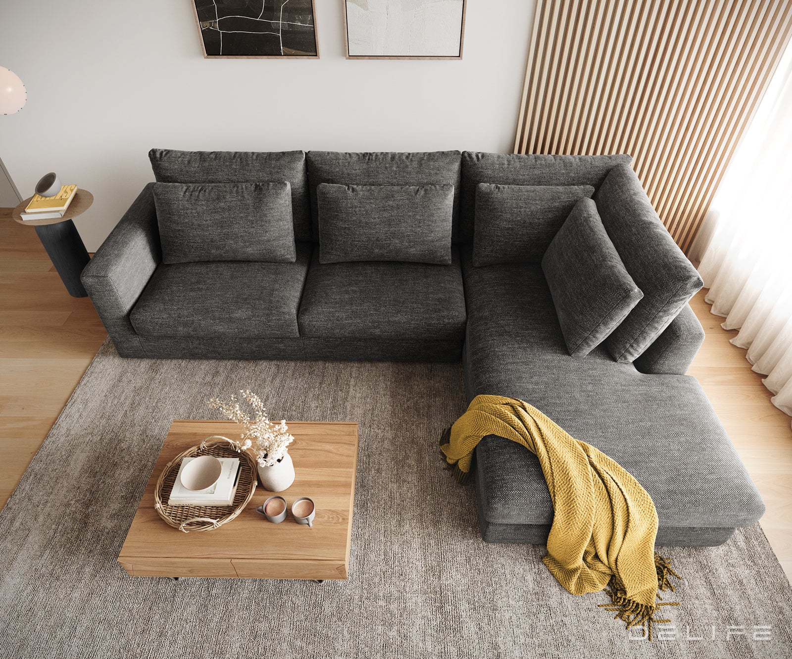 Kutna garnitura Isla 331x226cm, Materijal: Chenille