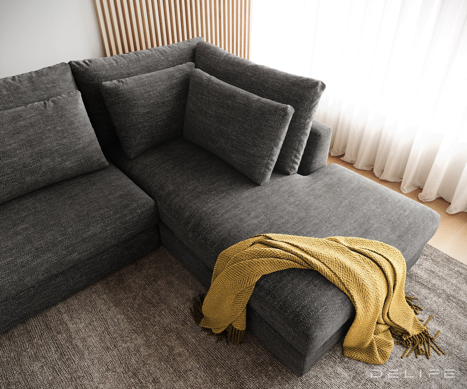 Kutna garnitura Isla 331x226cm, Materijal: Chenille