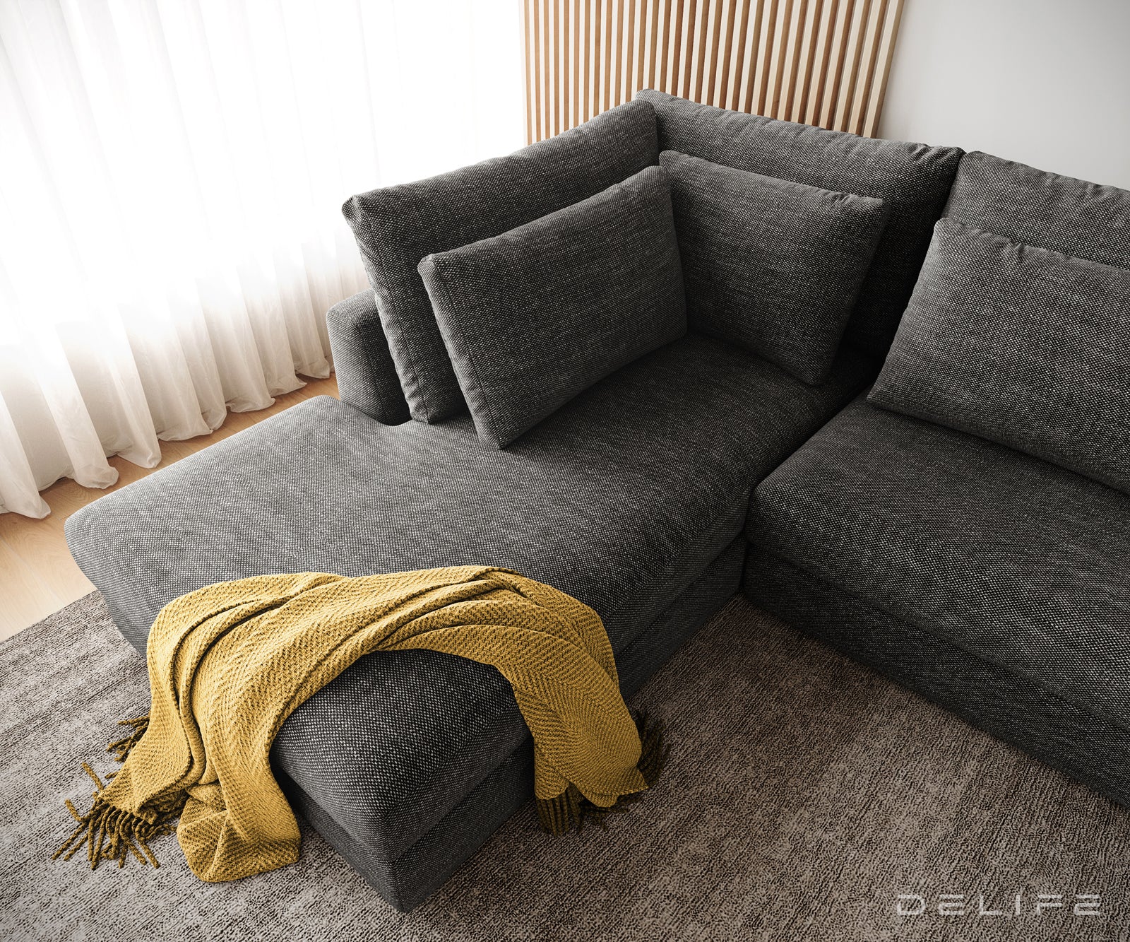 Kutna garnitura Isla 331x226cm, Materijal: Chenille