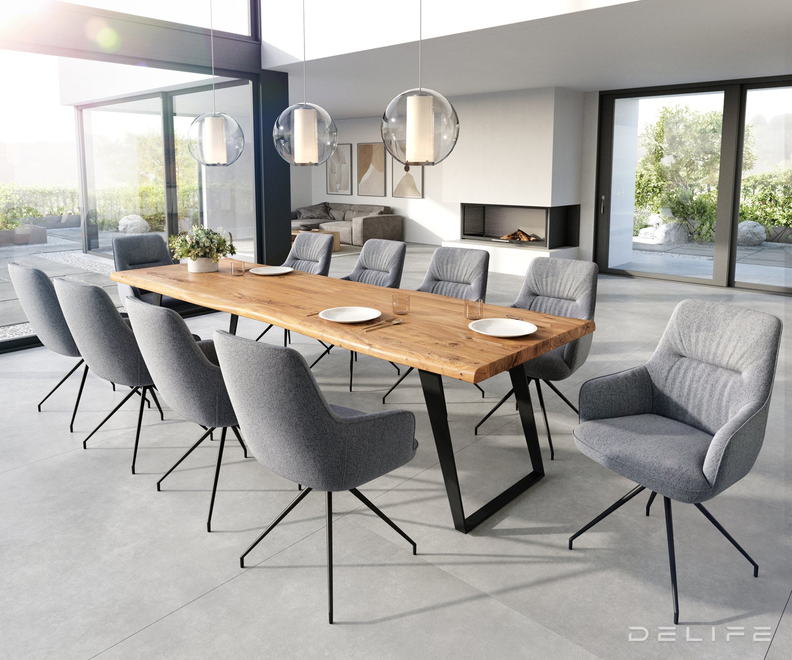 Blagovaonska stolica Zelia, Materijal: Strukturirana tkanina