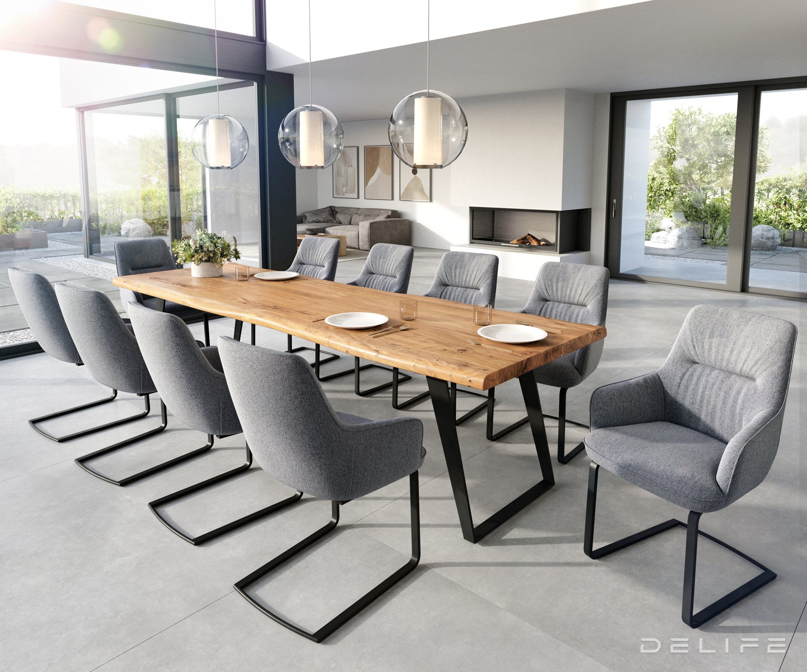 Blagovaonska stolica Zelia, Materijal: Strukturirana tkanina