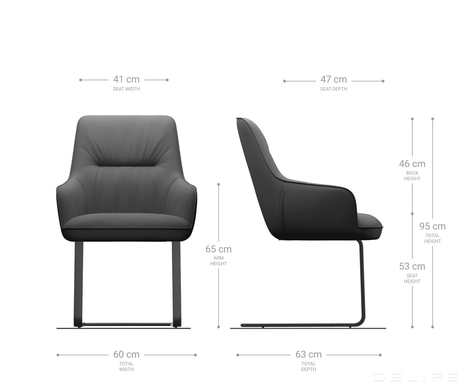 Blagovaonska stolica Zelia, Materijal: Strukturirana tkanina