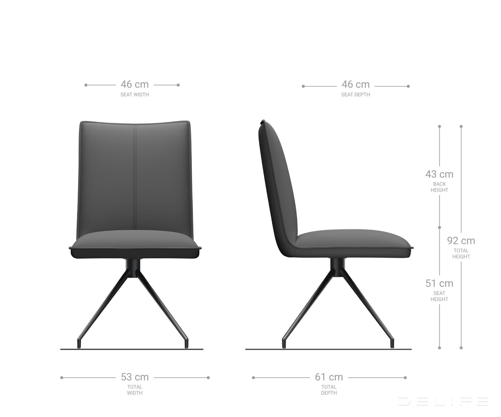 Blagovaonska stolica Lelio, Materijal: Mikrofibra