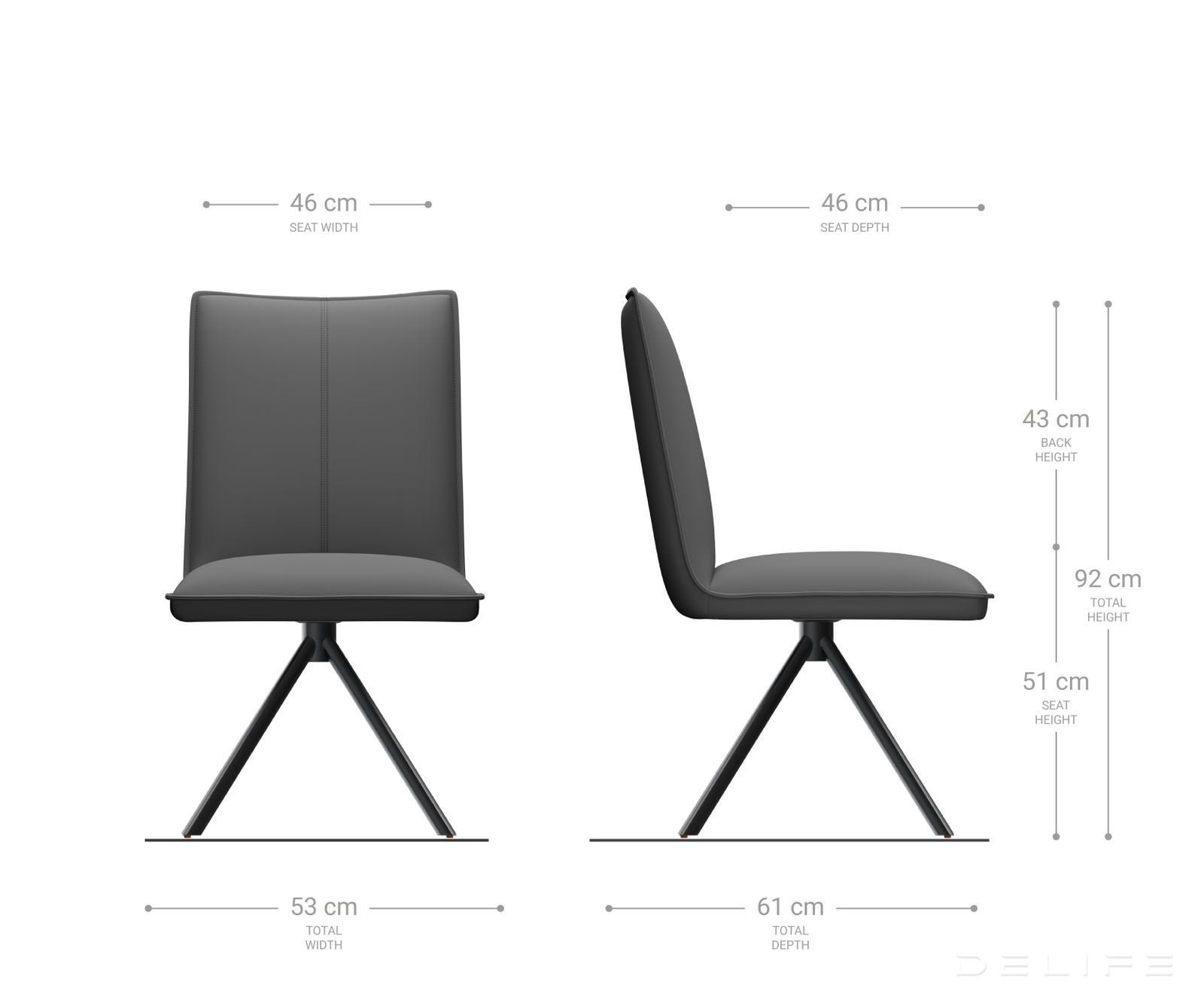 Blagovaonska stolica Lelio, Materijal: Mikrofibra