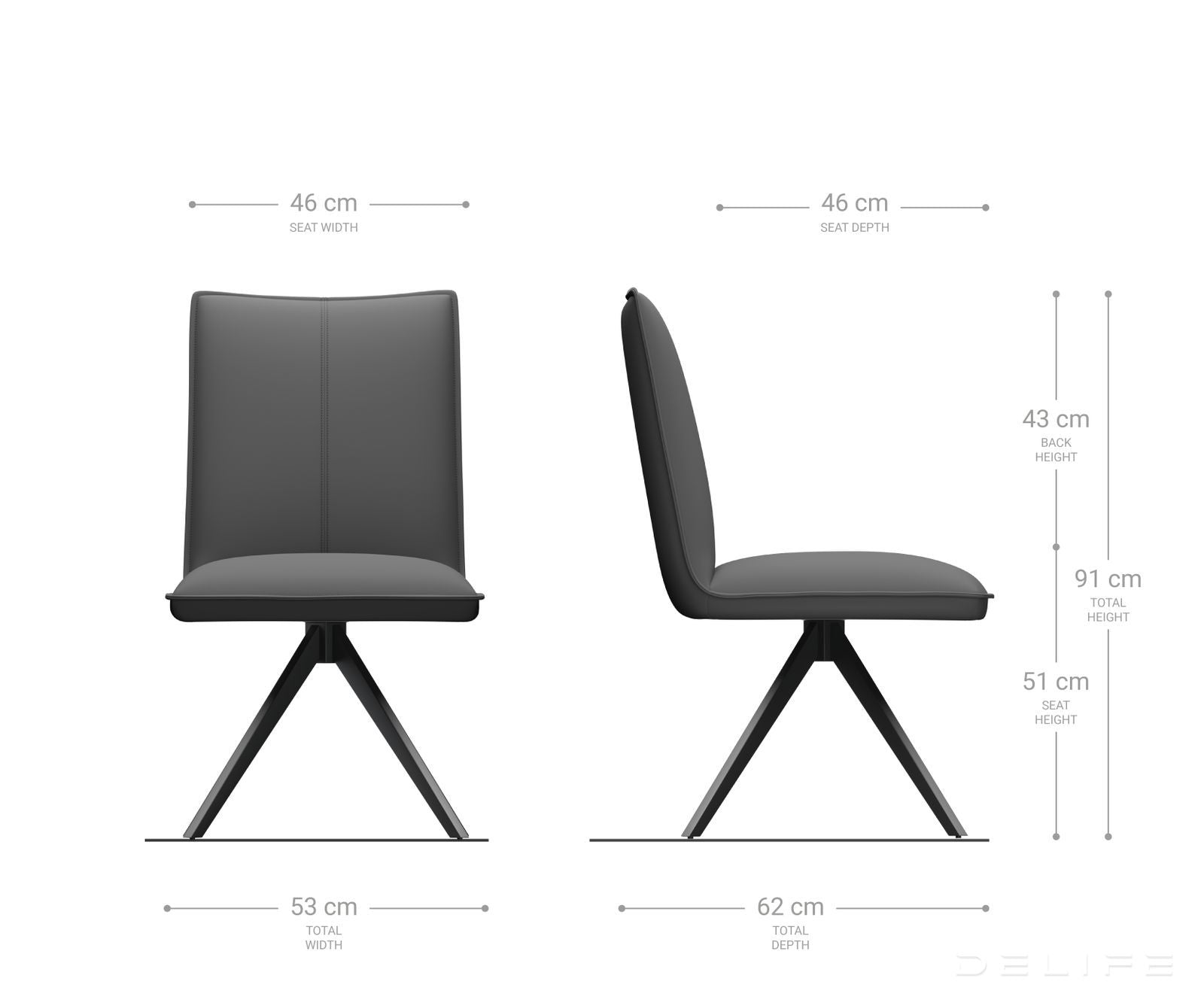 Blagovaonska stolica Lelio, Materijal: Mikrofibra