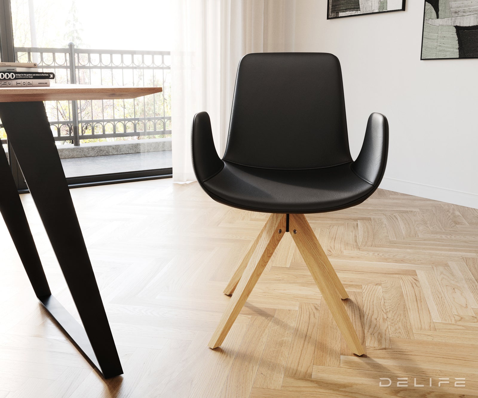 Blagovaonska stolica Ilia, Materijal: Koža