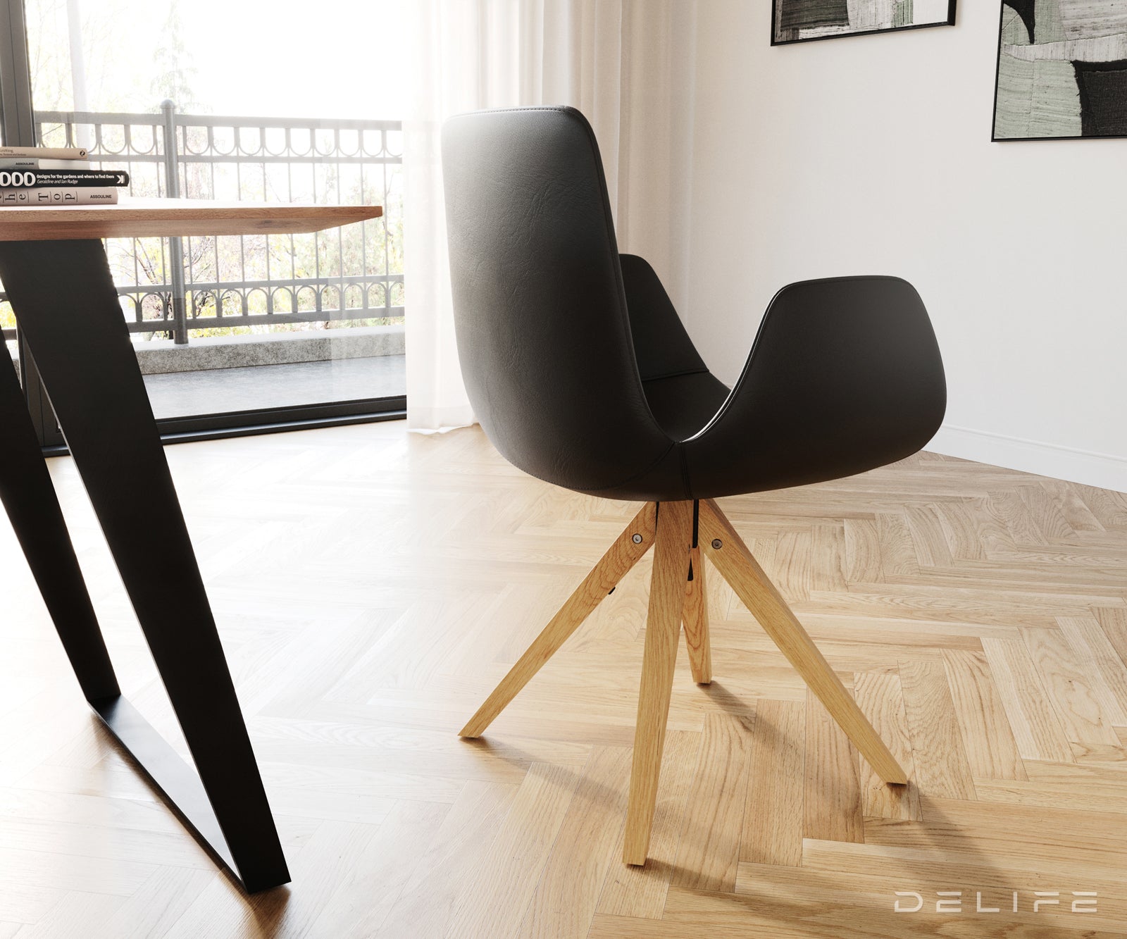 Blagovaonska stolica Ilia, Materijal: Koža