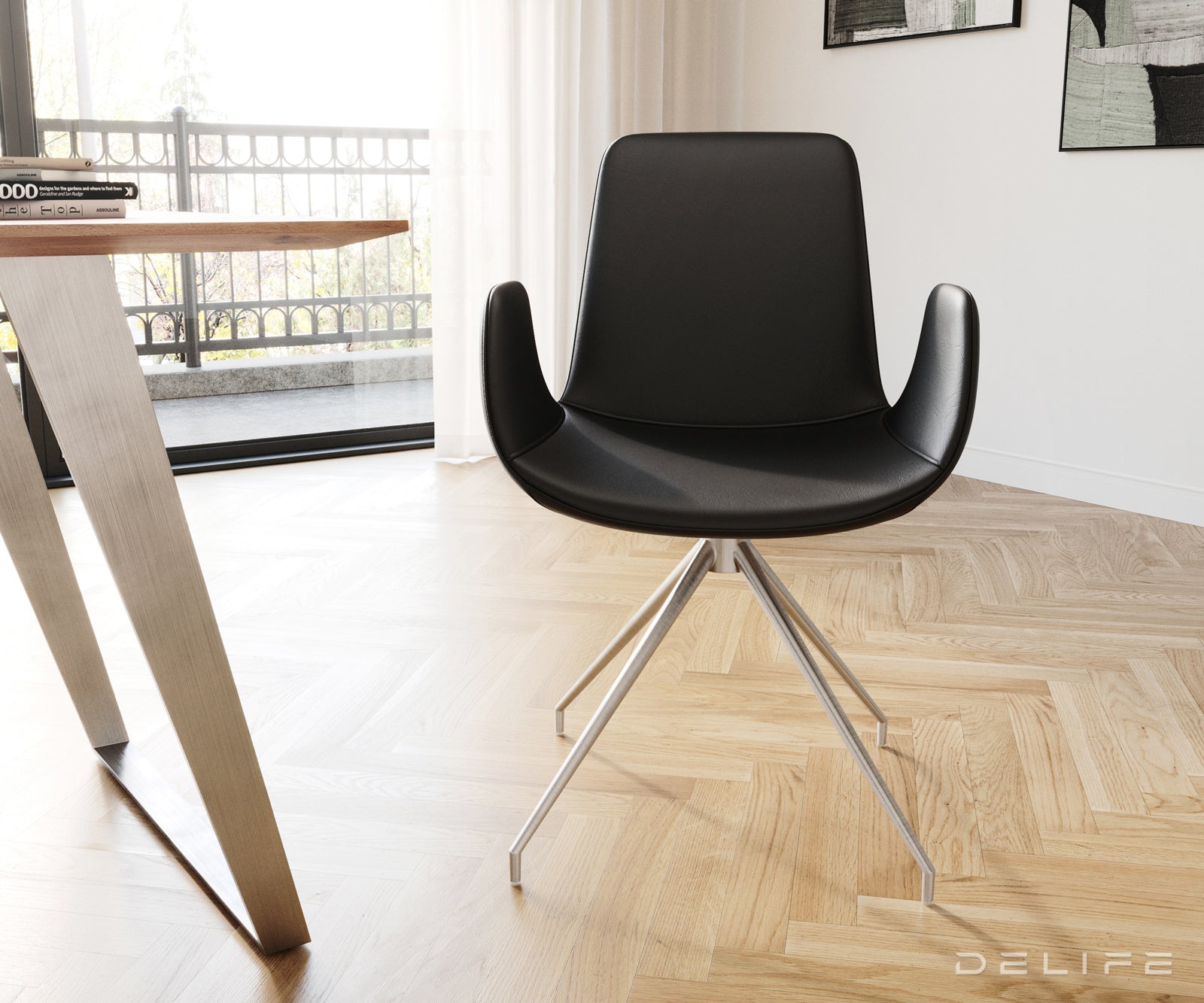 Blagovaonska stolica Ilia, Materijal: Koža